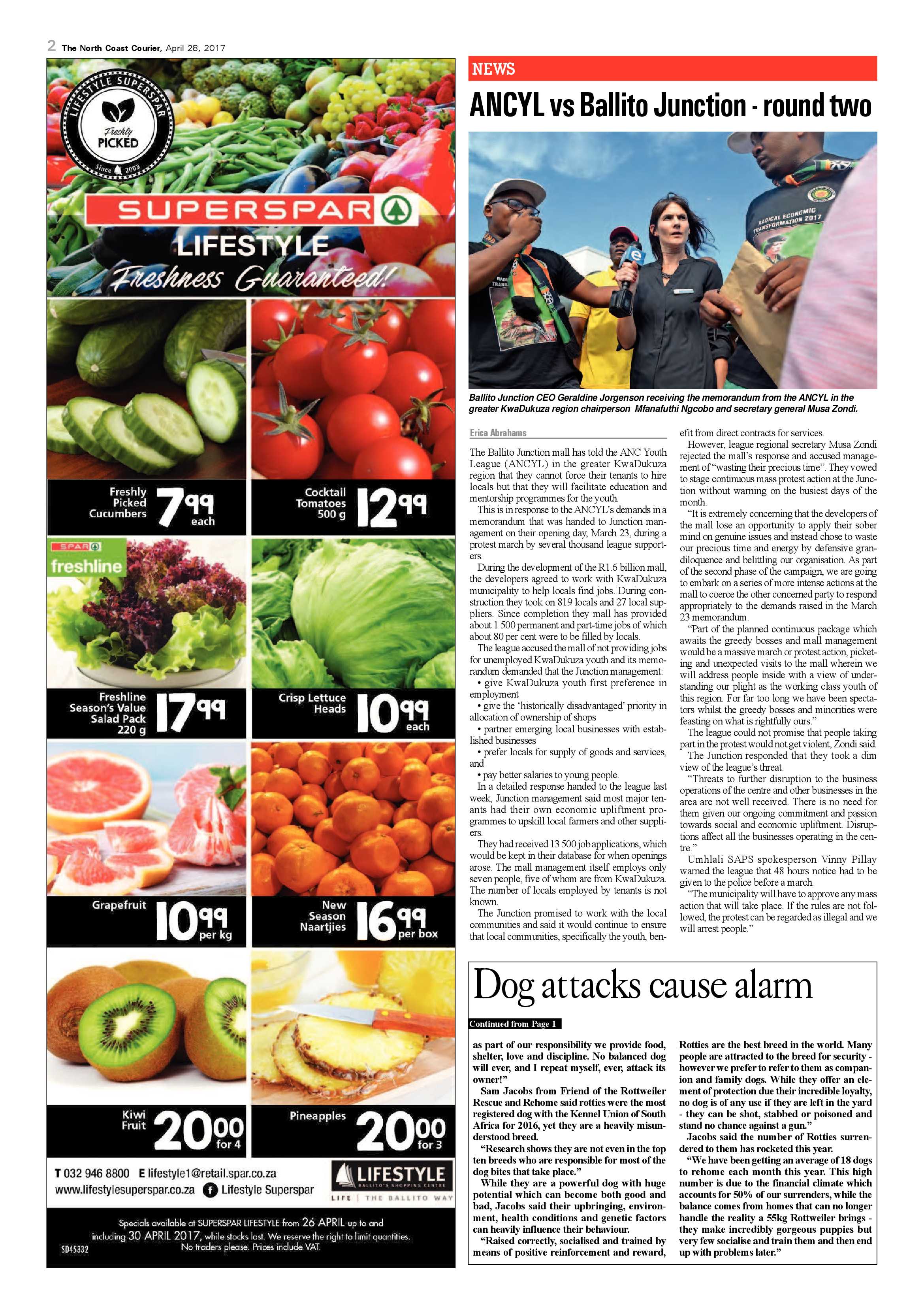 The North Coast Courier – 28 April 2017 page 2