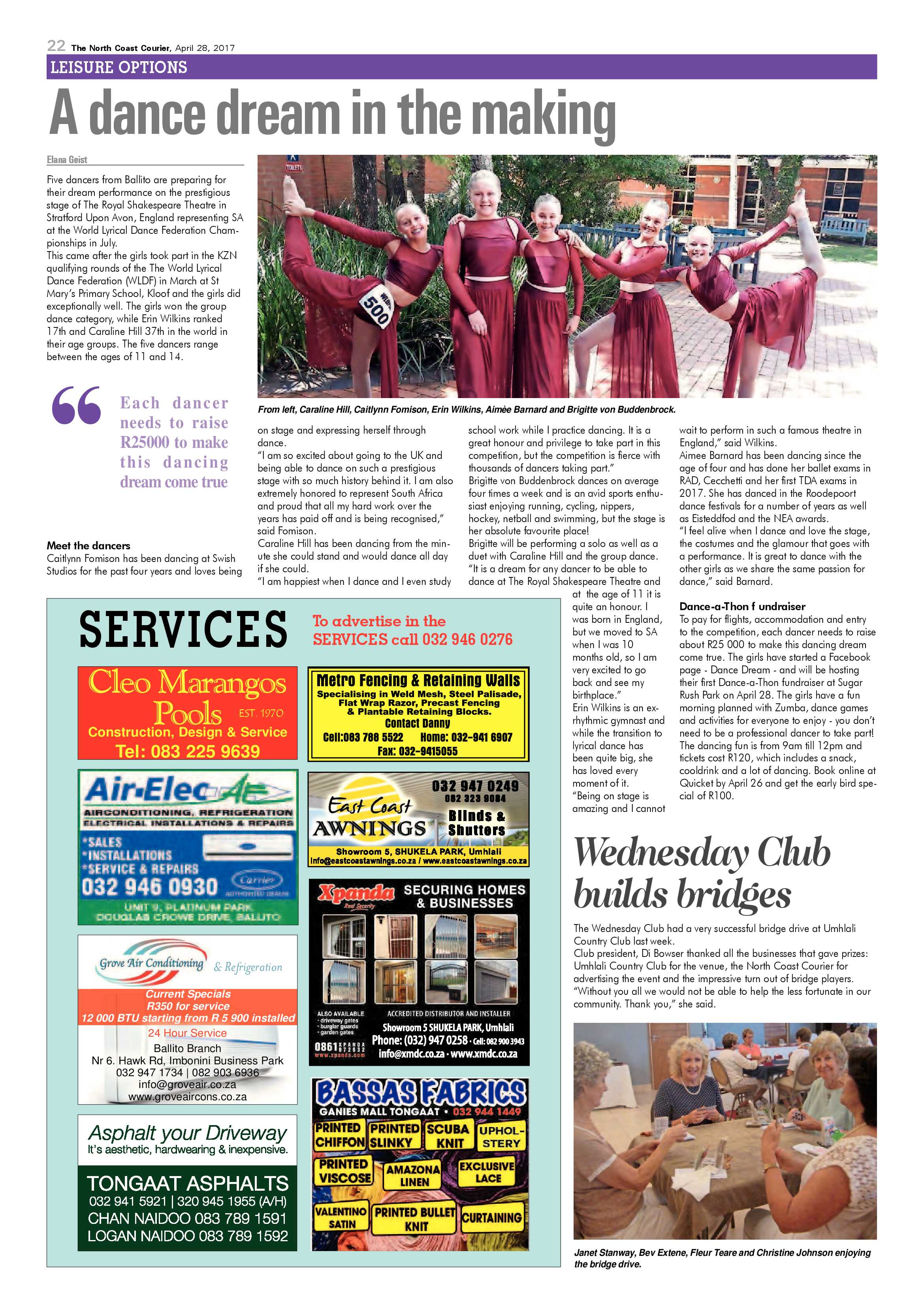 The North Coast Courier – 28 April 2017 page 22