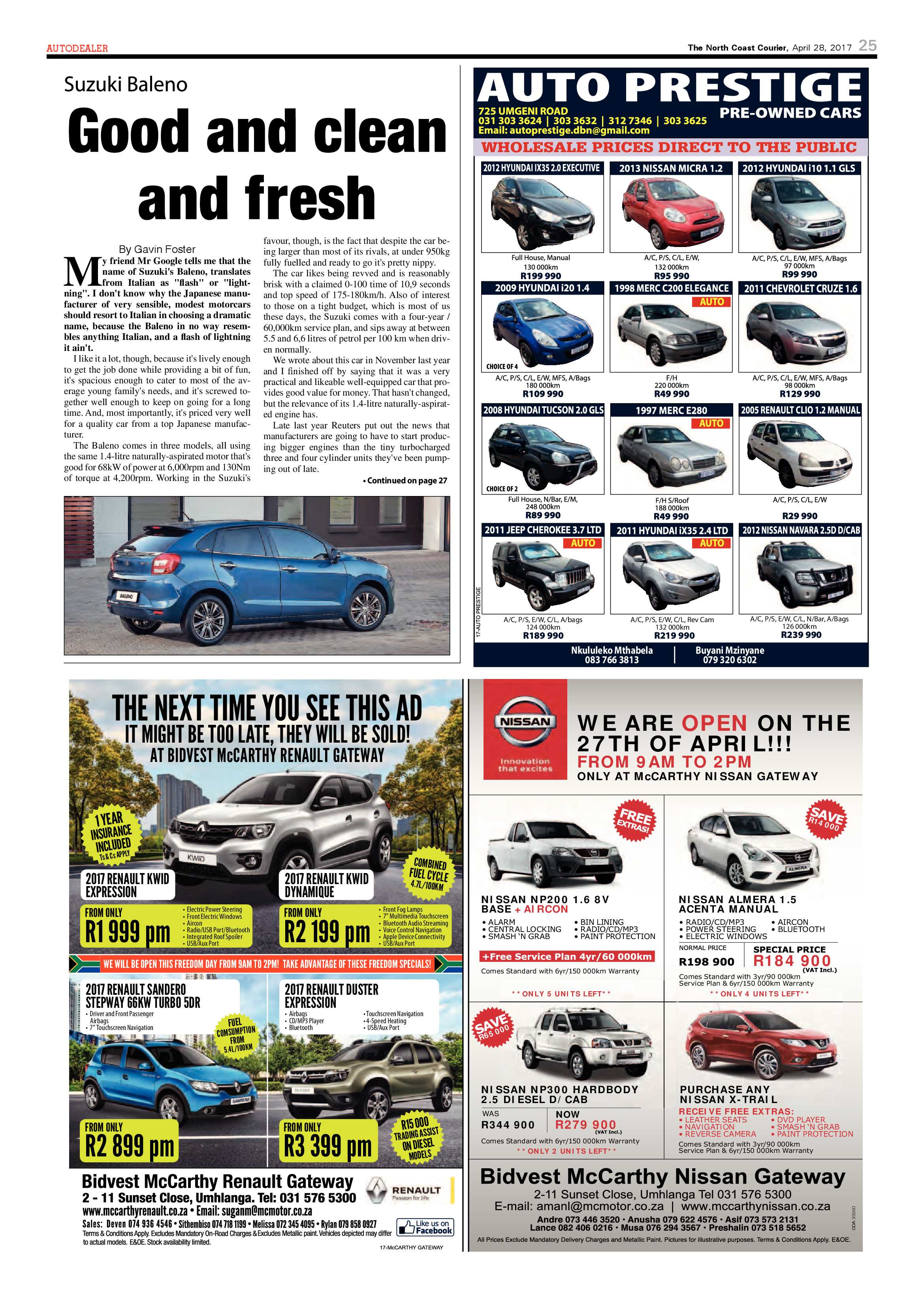 The North Coast Courier – 28 April 2017 page 25