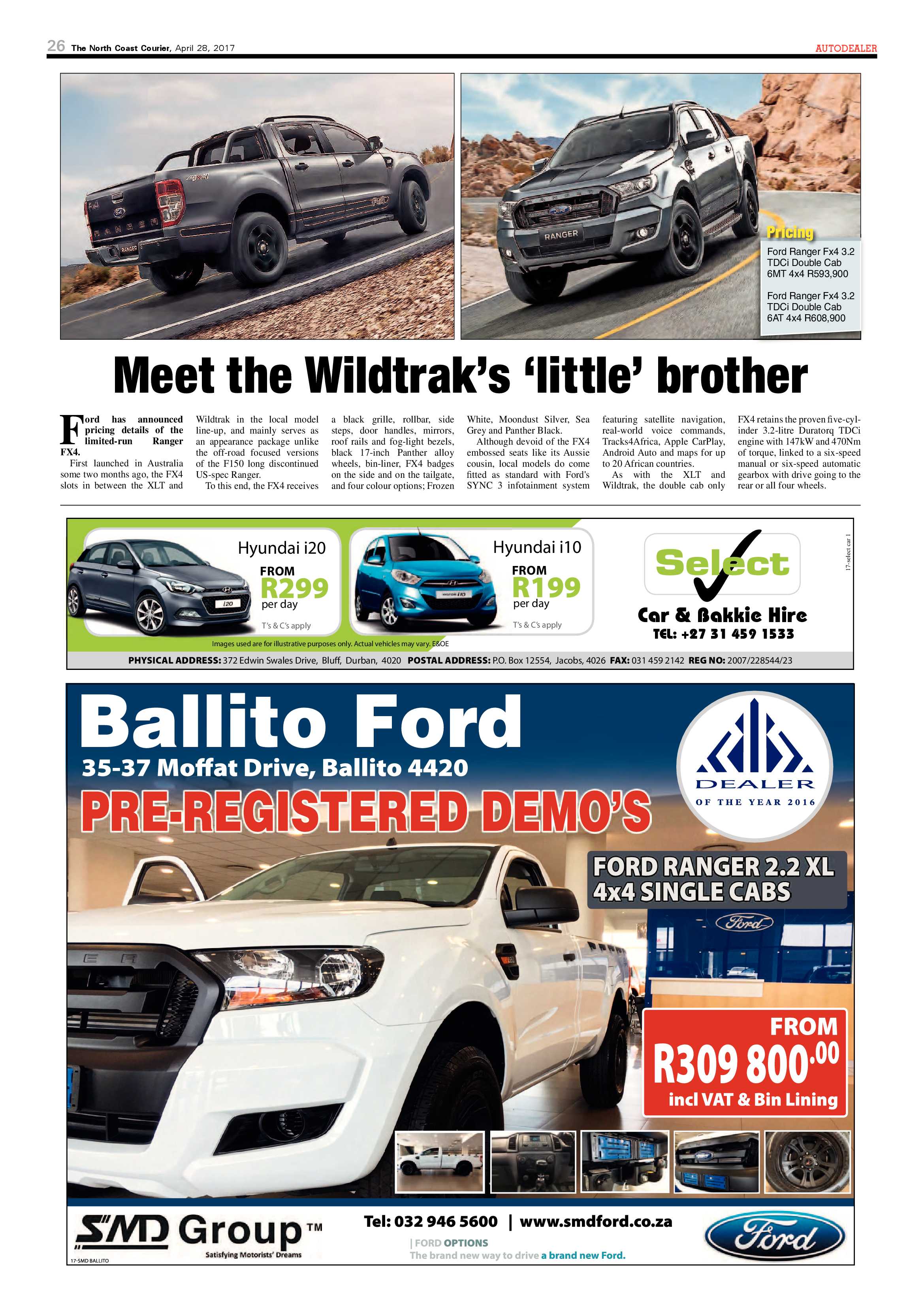 The North Coast Courier – 28 April 2017 page 26