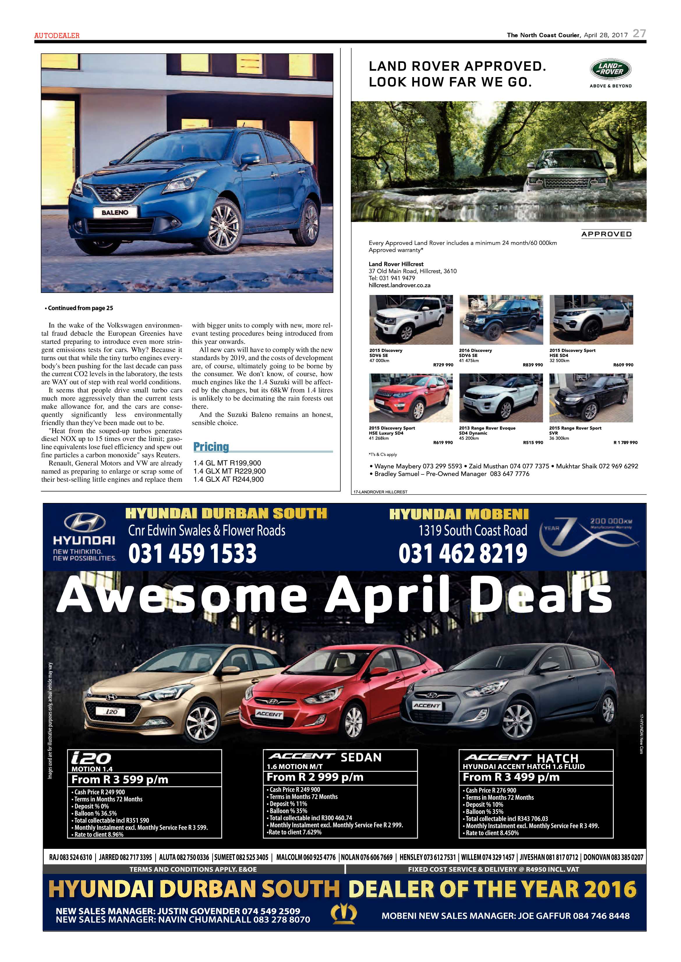 The North Coast Courier – 28 April 2017 page 27