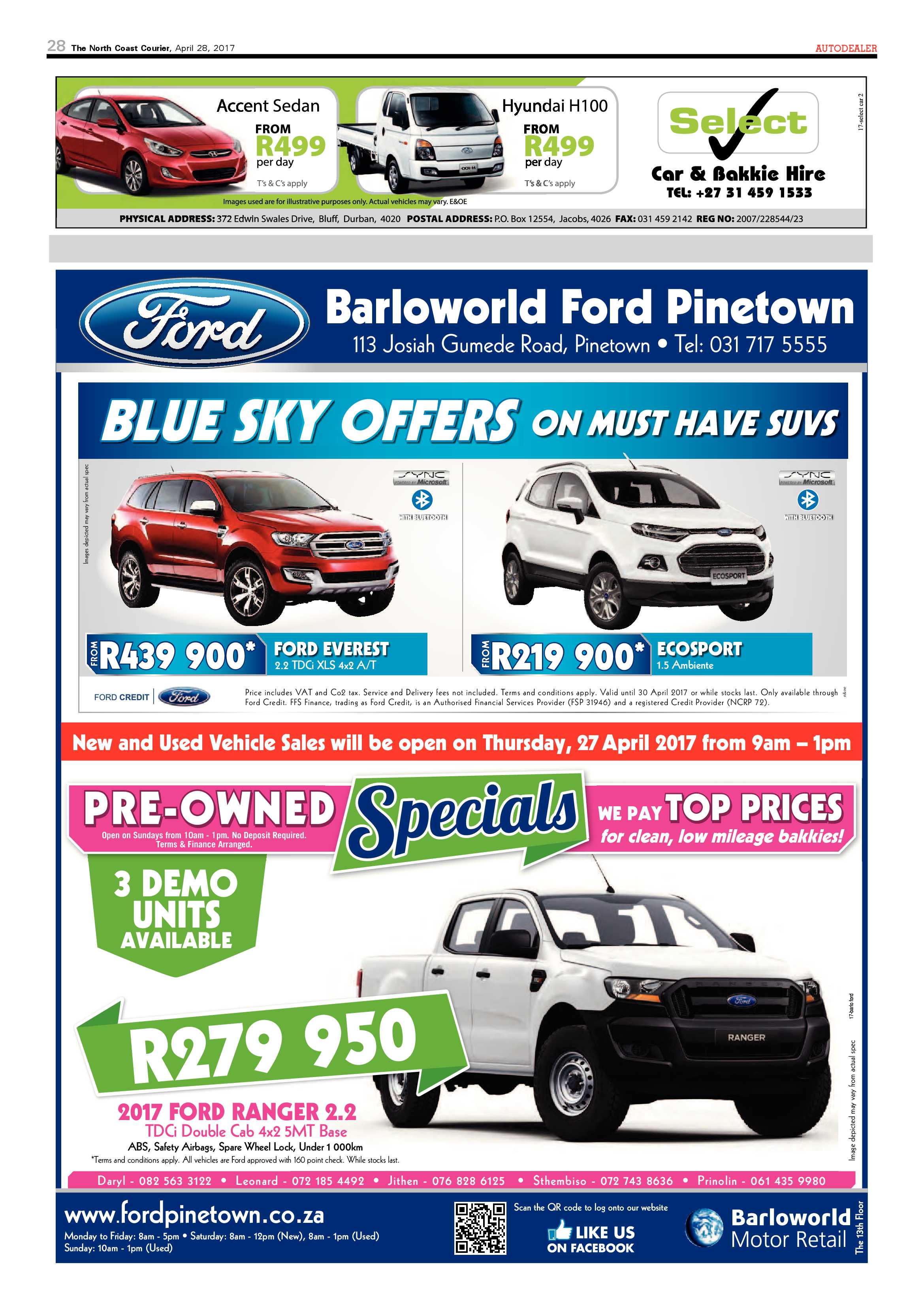 The North Coast Courier – 28 April 2017 page 28