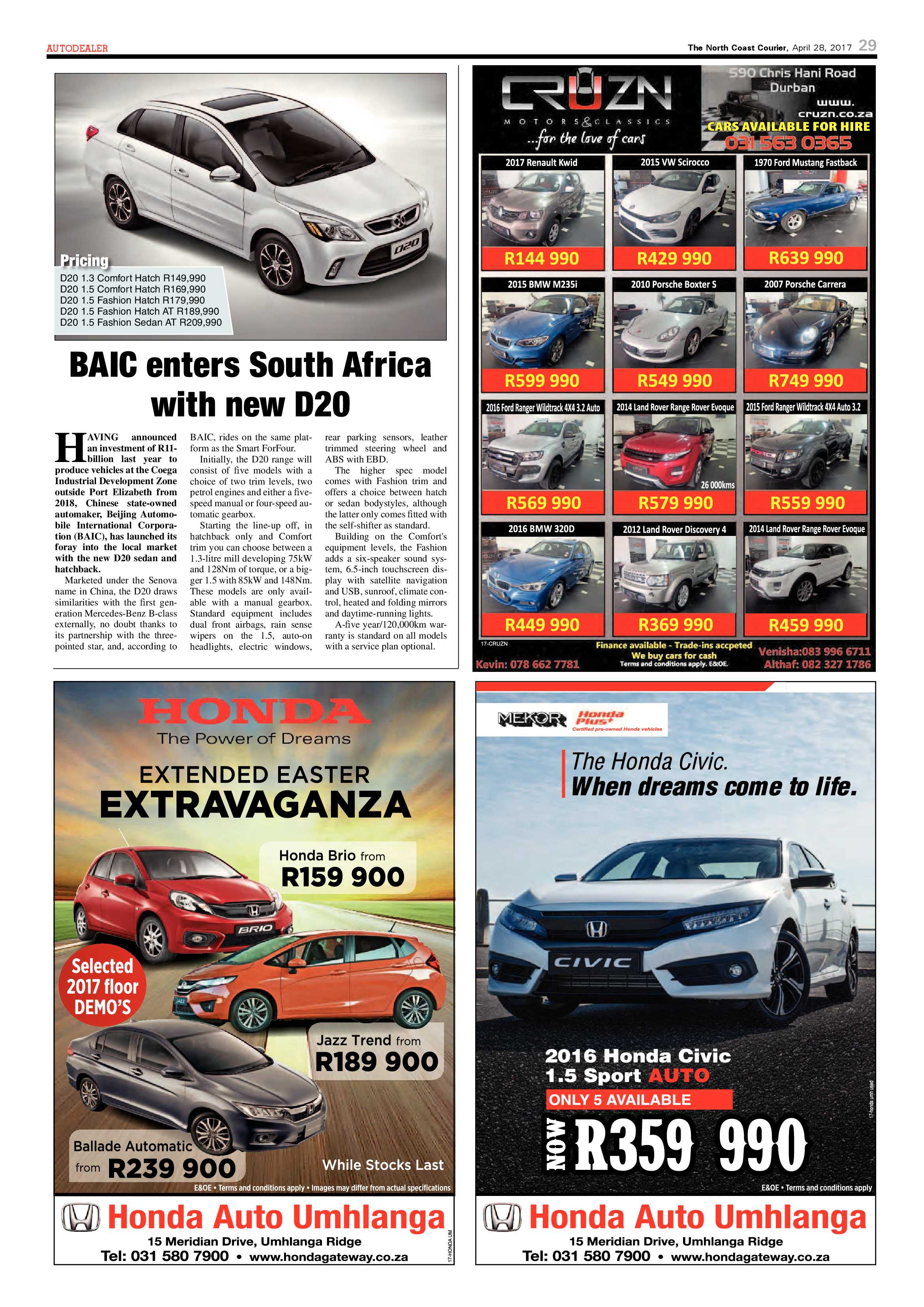 The North Coast Courier – 28 April 2017 page 29
