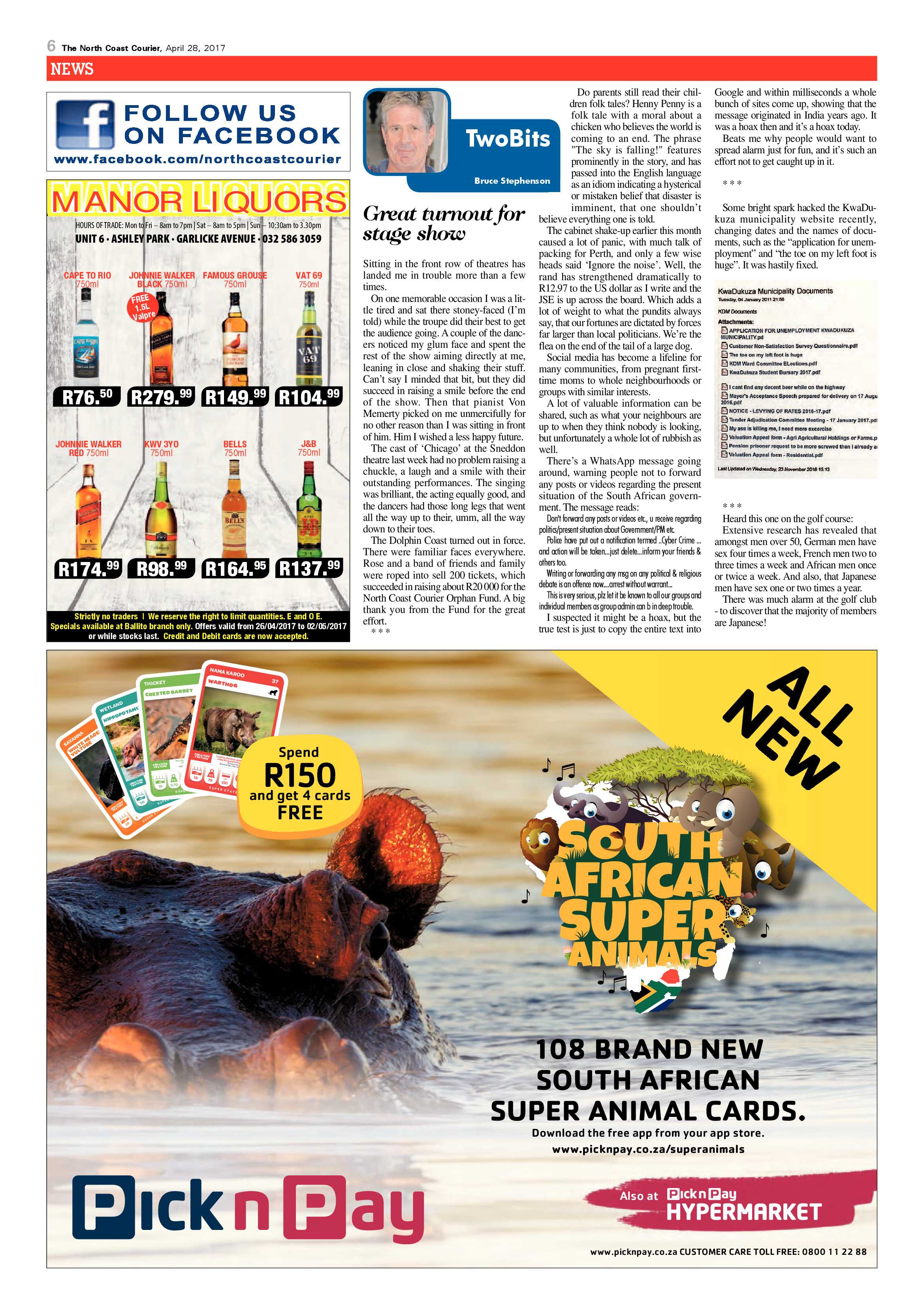 The North Coast Courier – 28 April 2017 page 6
