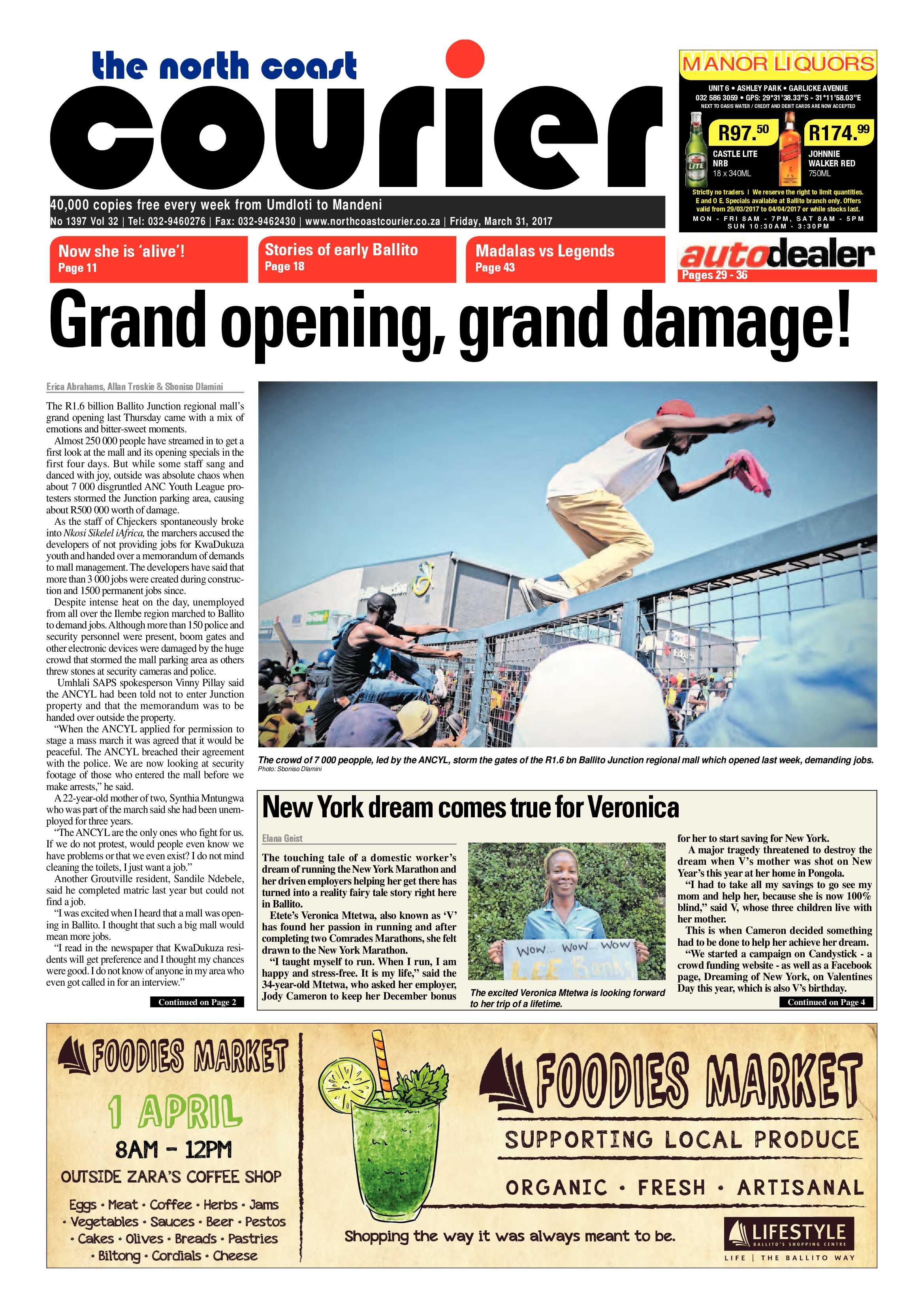 The North Coast Courier – 31 March 2017 page 1