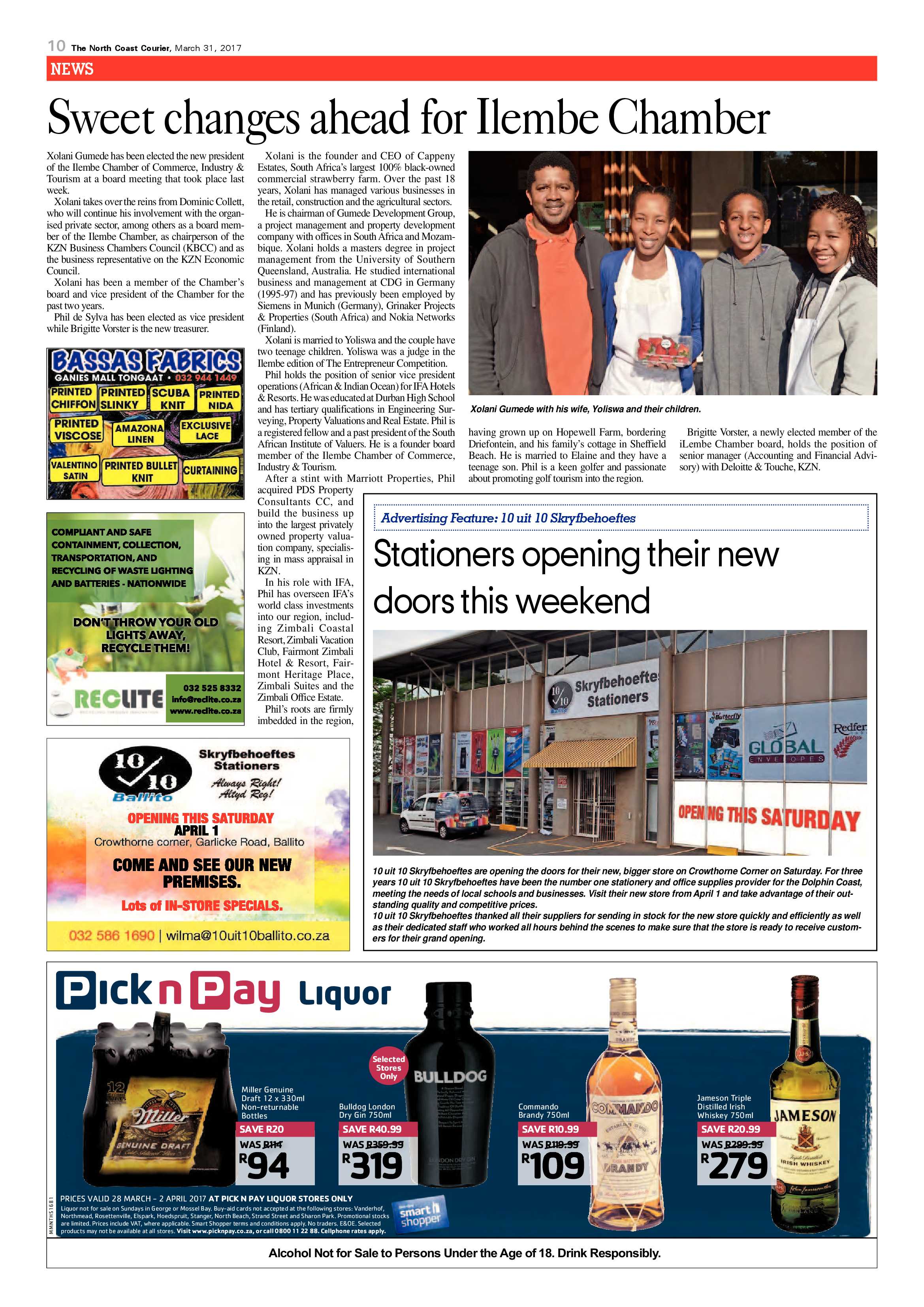 The North Coast Courier – 31 March 2017 page 10