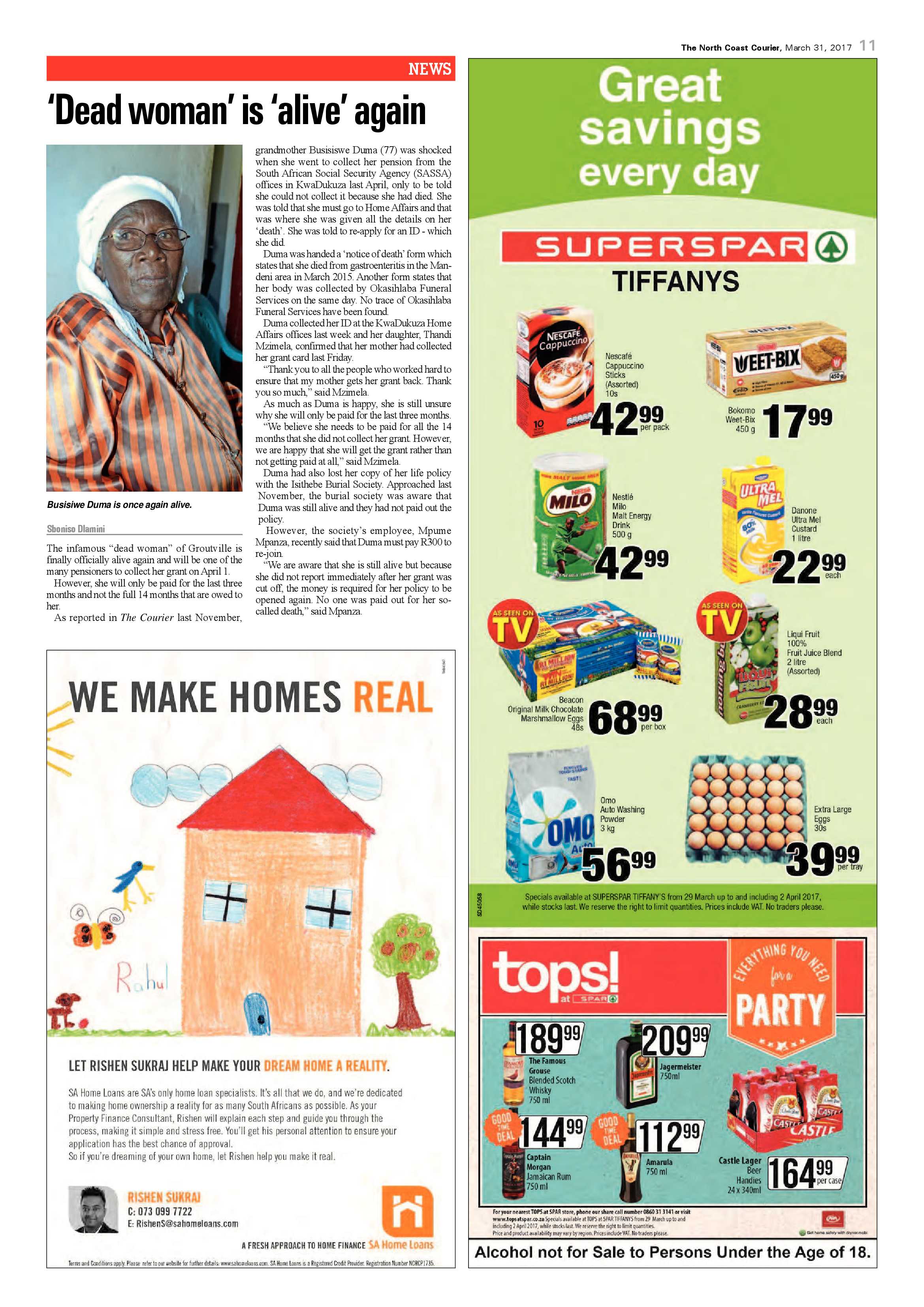 The North Coast Courier – 31 March 2017 page 11