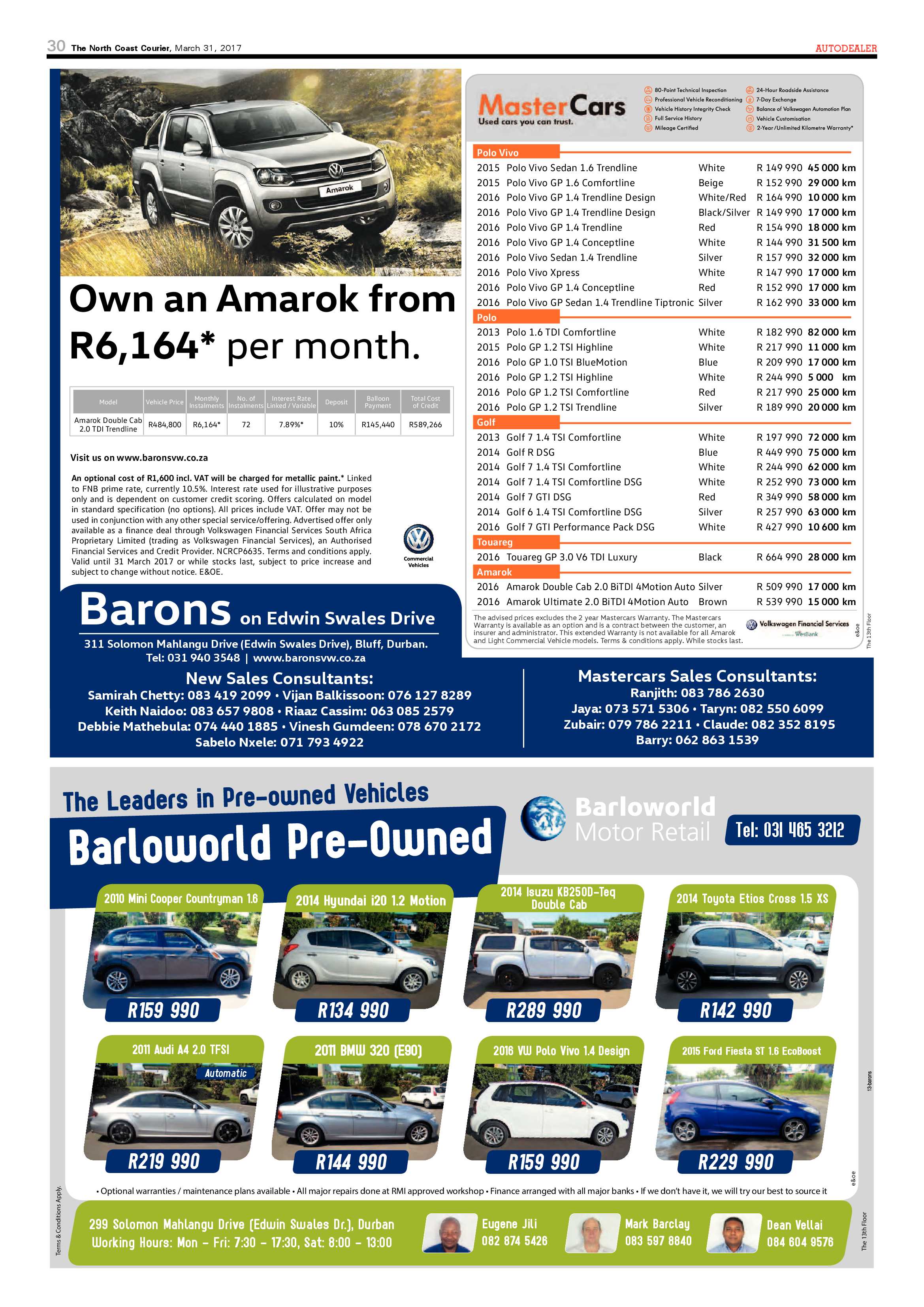 The North Coast Courier – 31 March 2017 page 30