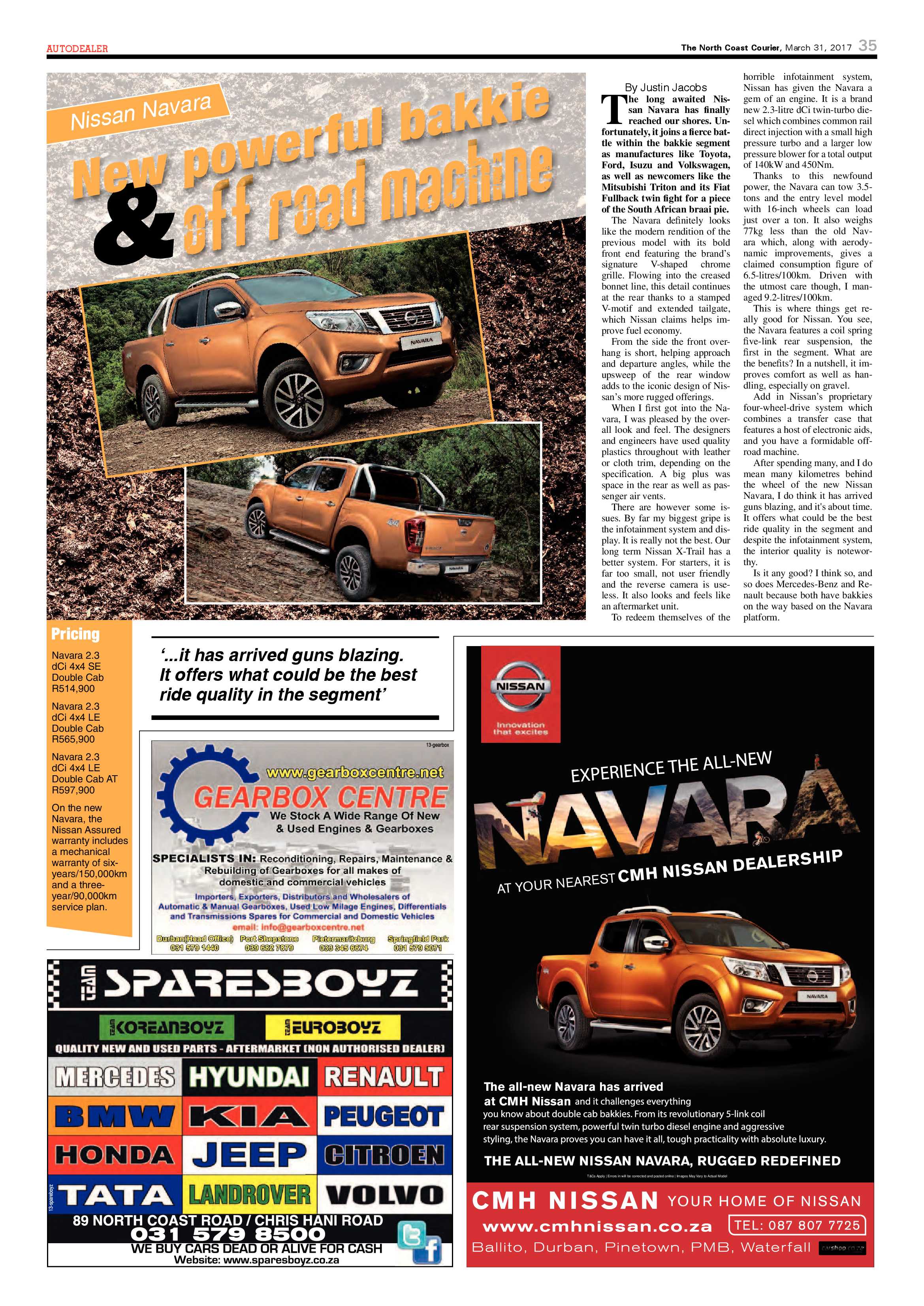 The North Coast Courier – 31 March 2017 page 35