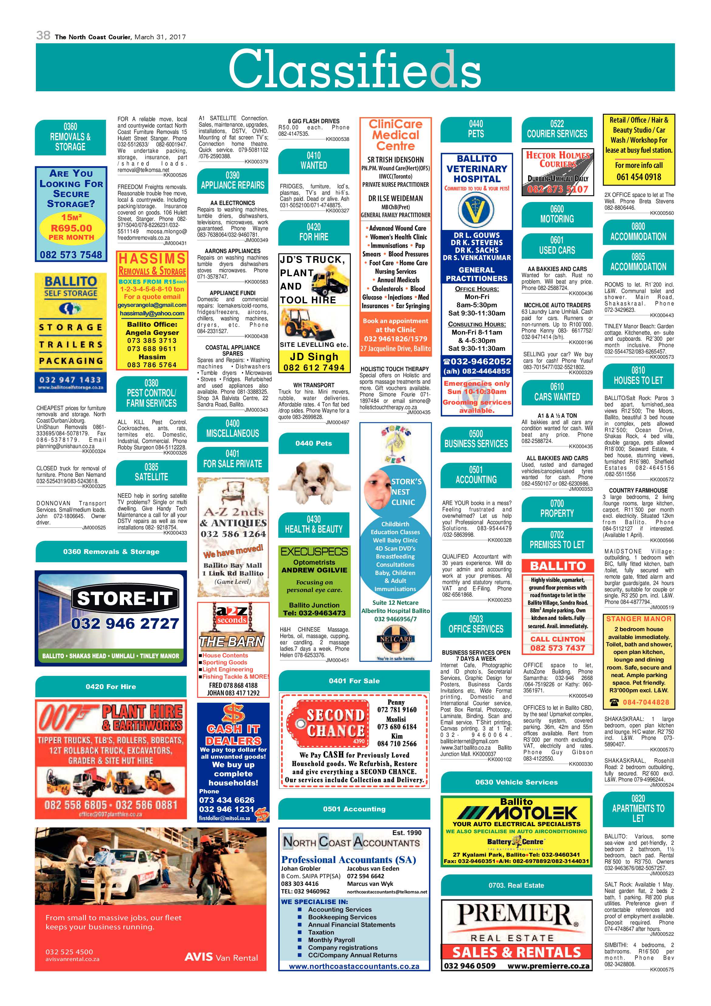 The North Coast Courier – 31 March 2017 page 38