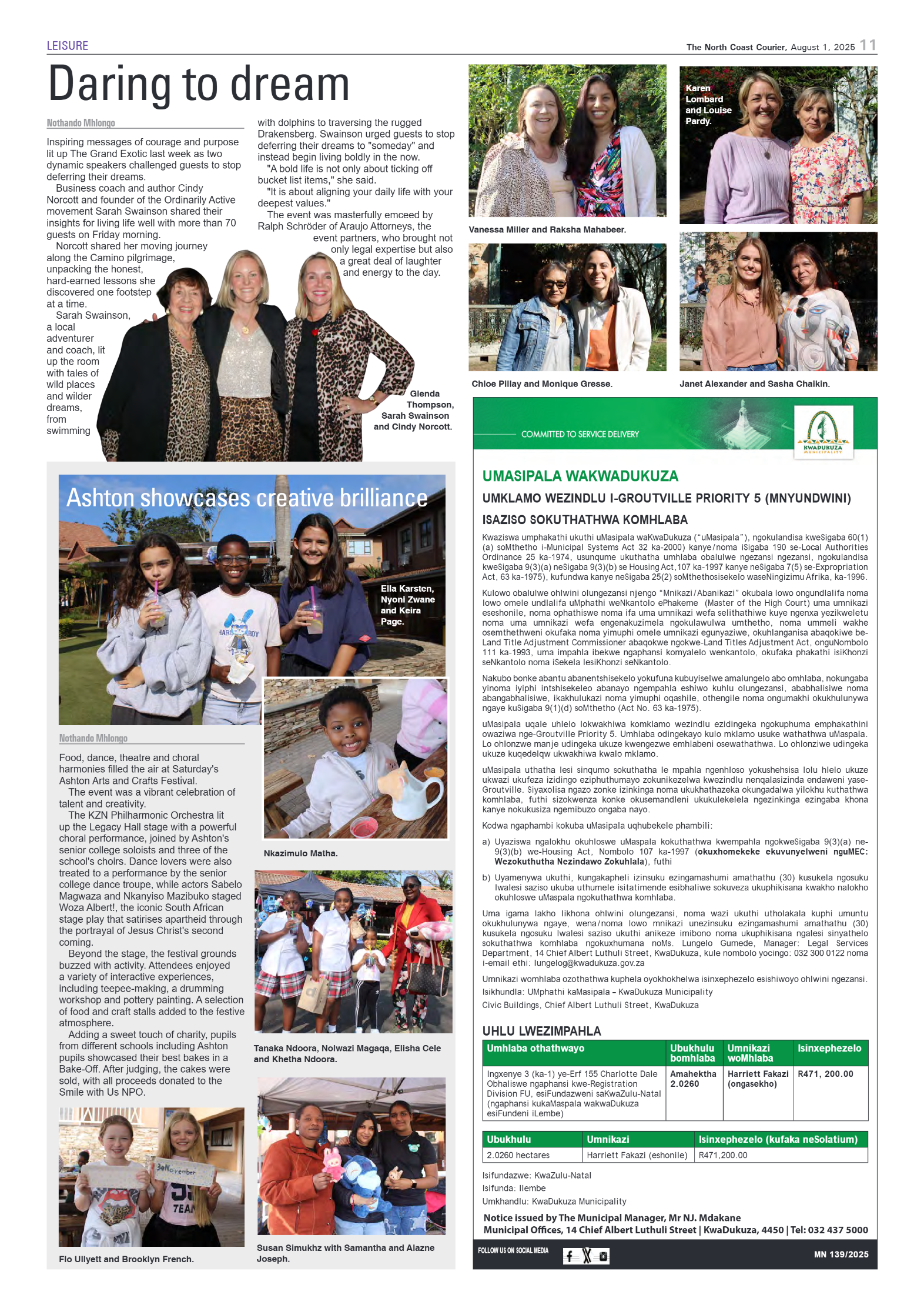 The North Coast Courier – 01 August 2025 page 11