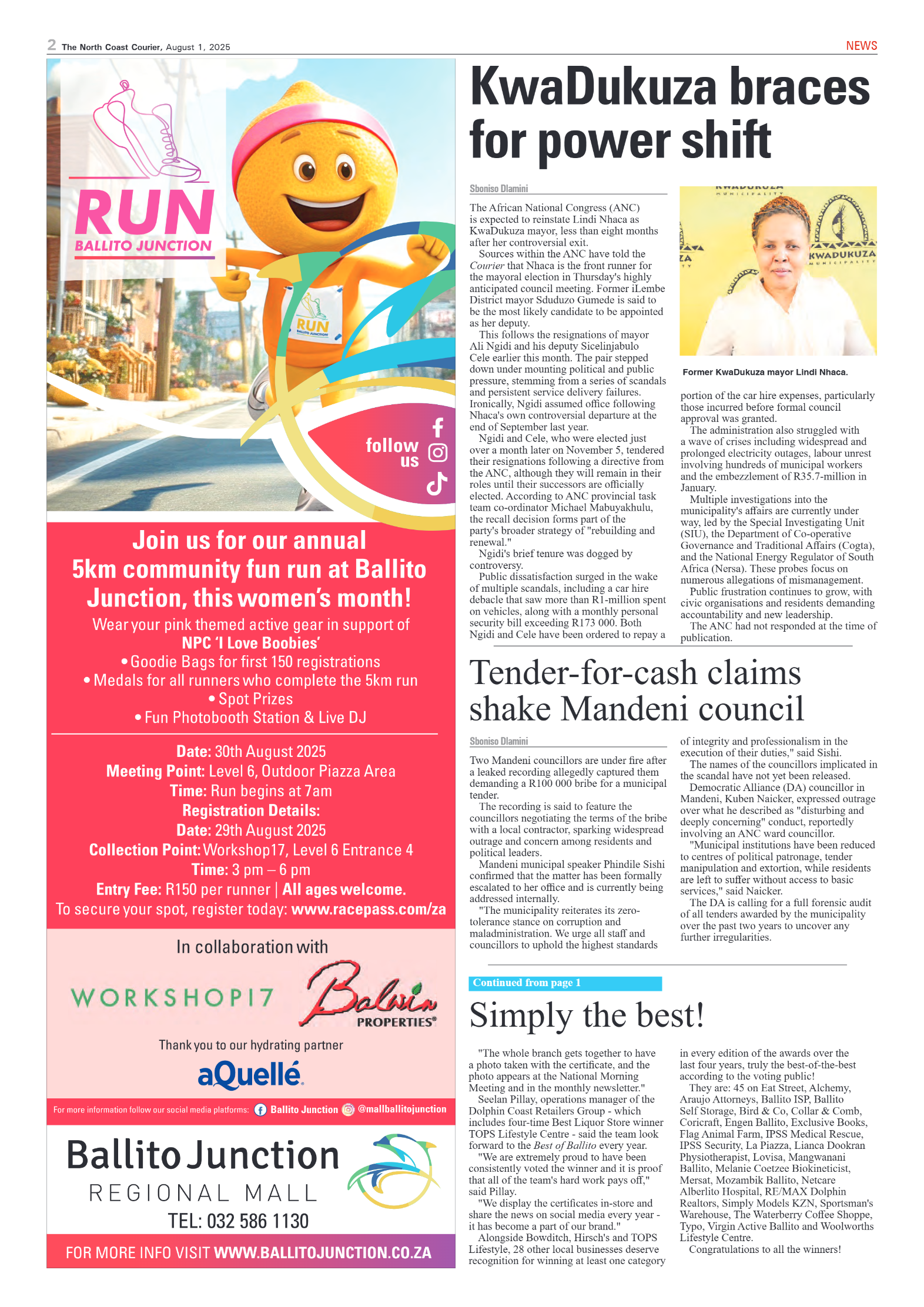 The North Coast Courier – 01 August 2025 page 2