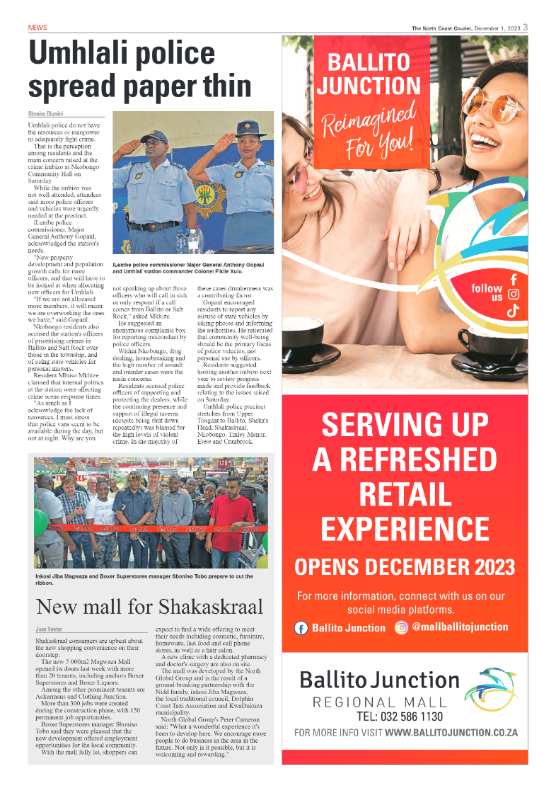 The North Coast Courier 01 December 2023 page 3