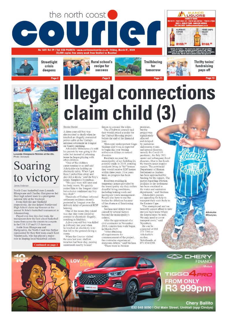 The North Coast Courier 01 March 2024 page 1