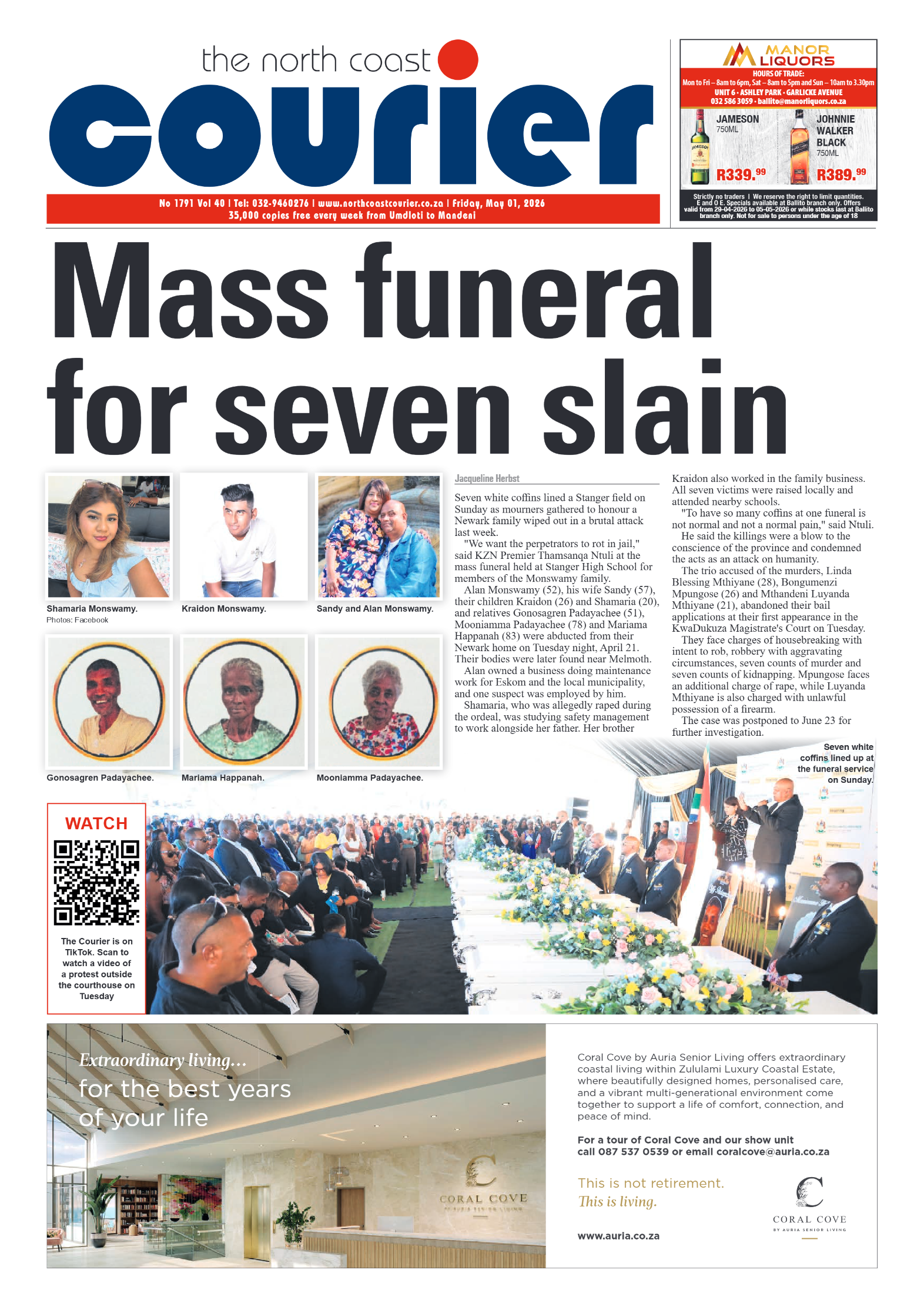 The North Coast Courier – 01 May 2026 page 1