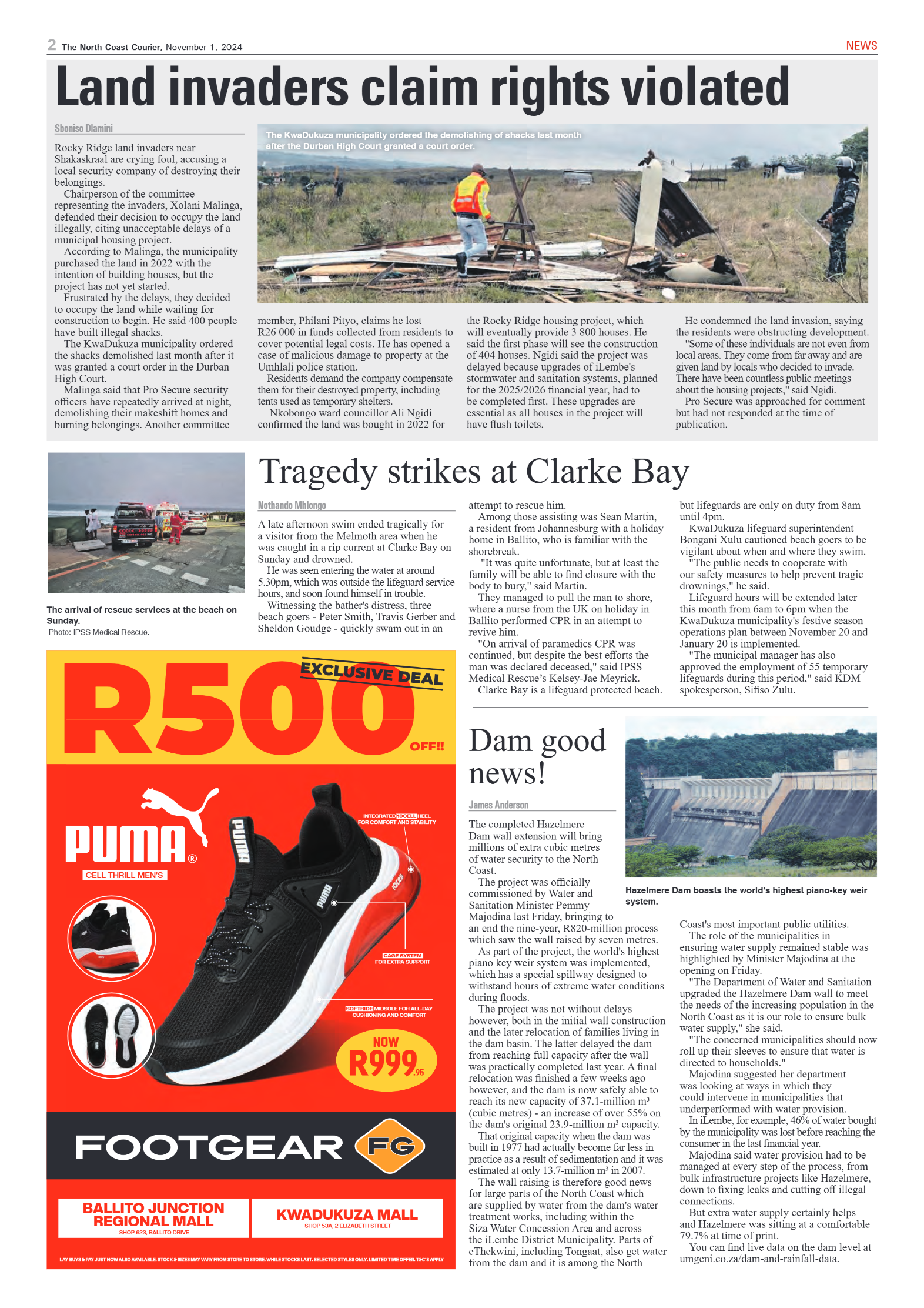 The North Coast Courier – 01 November 2024 page 2
