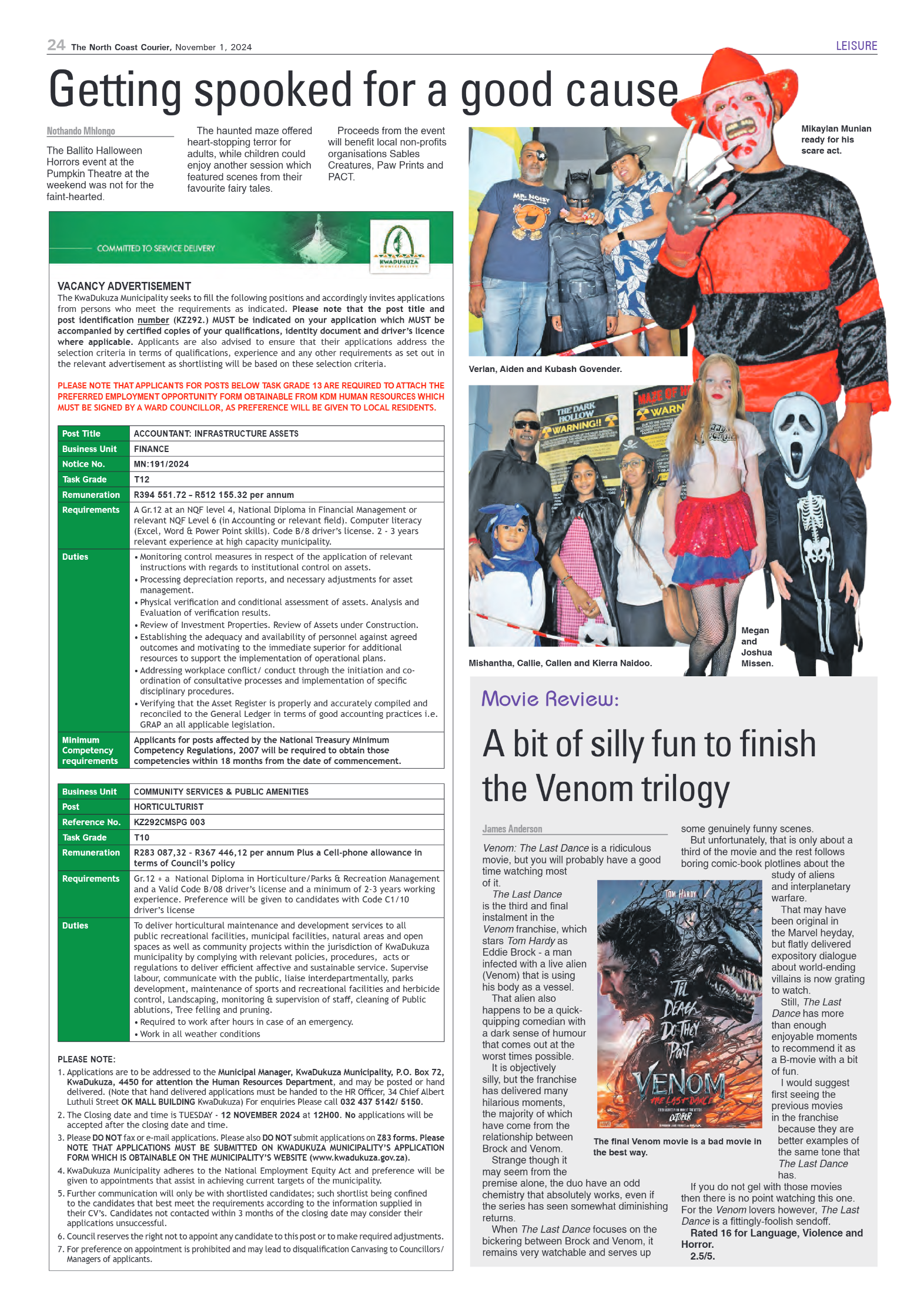The North Coast Courier – 01 November 2024 page 24