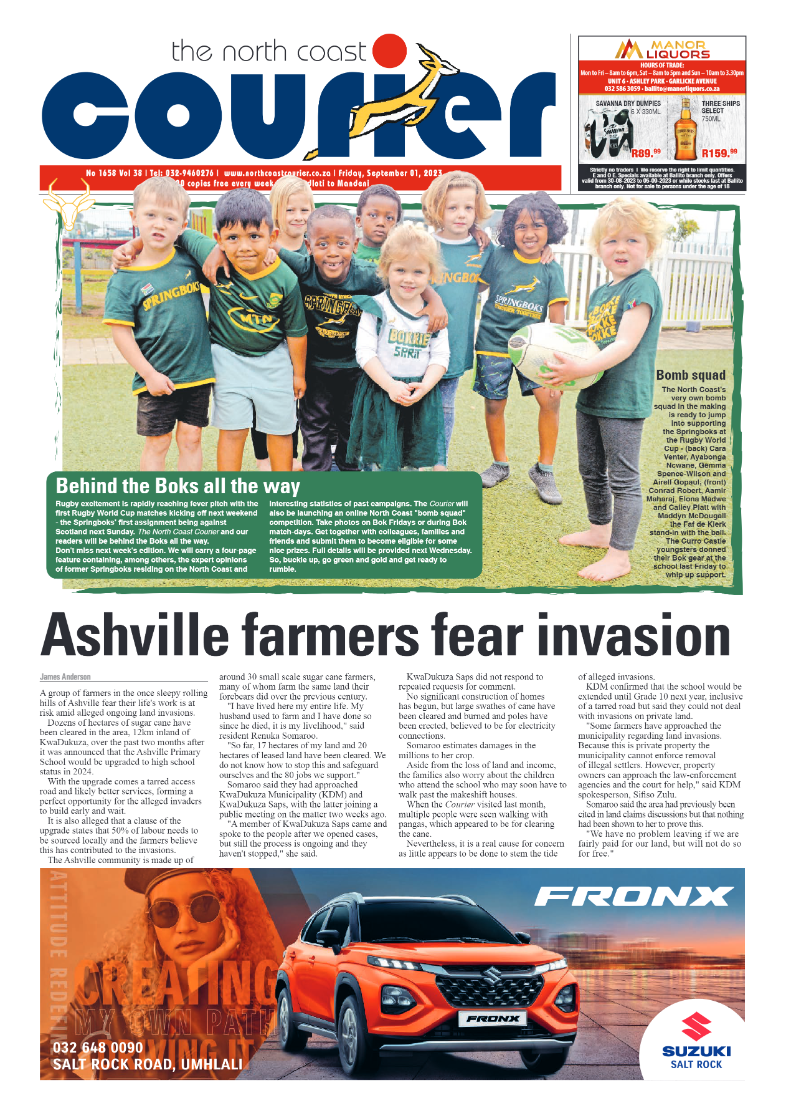The North Coast Courier 01 September 2023 page 1