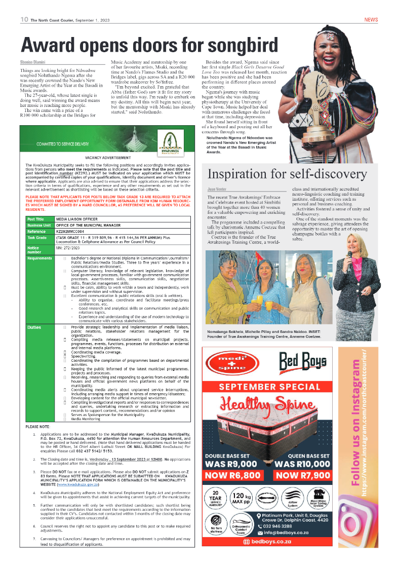 The North Coast Courier 01 September 2023 page 10