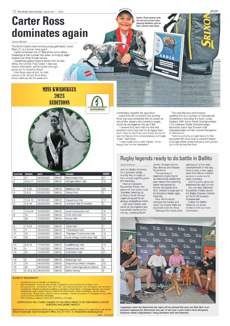 The North Coast Courier 01 September 2023 page 16