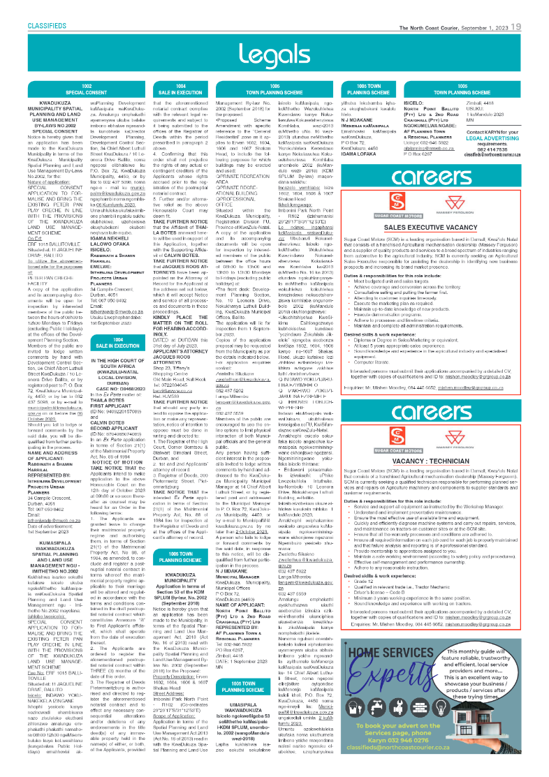 The North Coast Courier 01 September 2023 page 19
