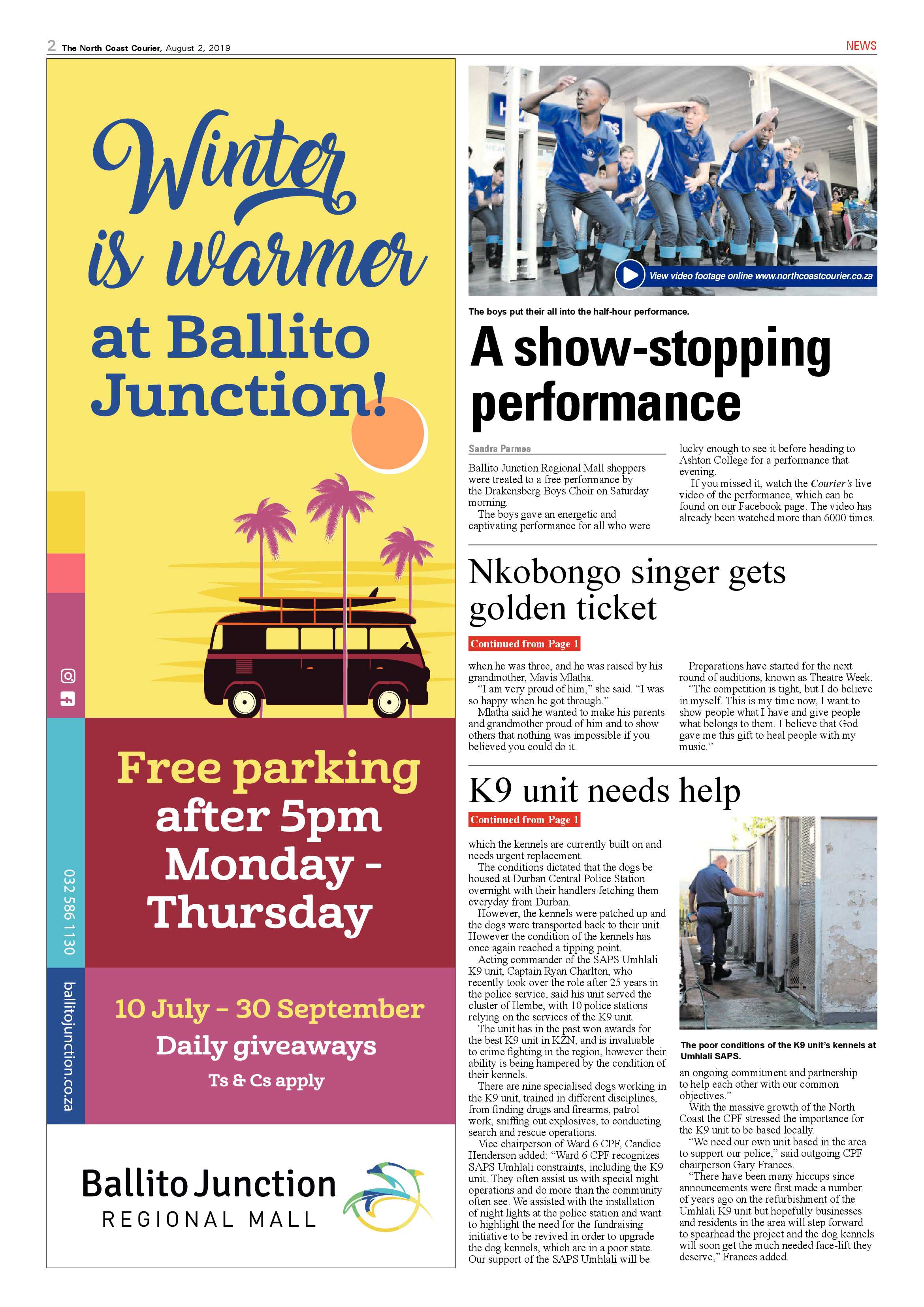 The North Coast Courier 02 August 2019 page 2