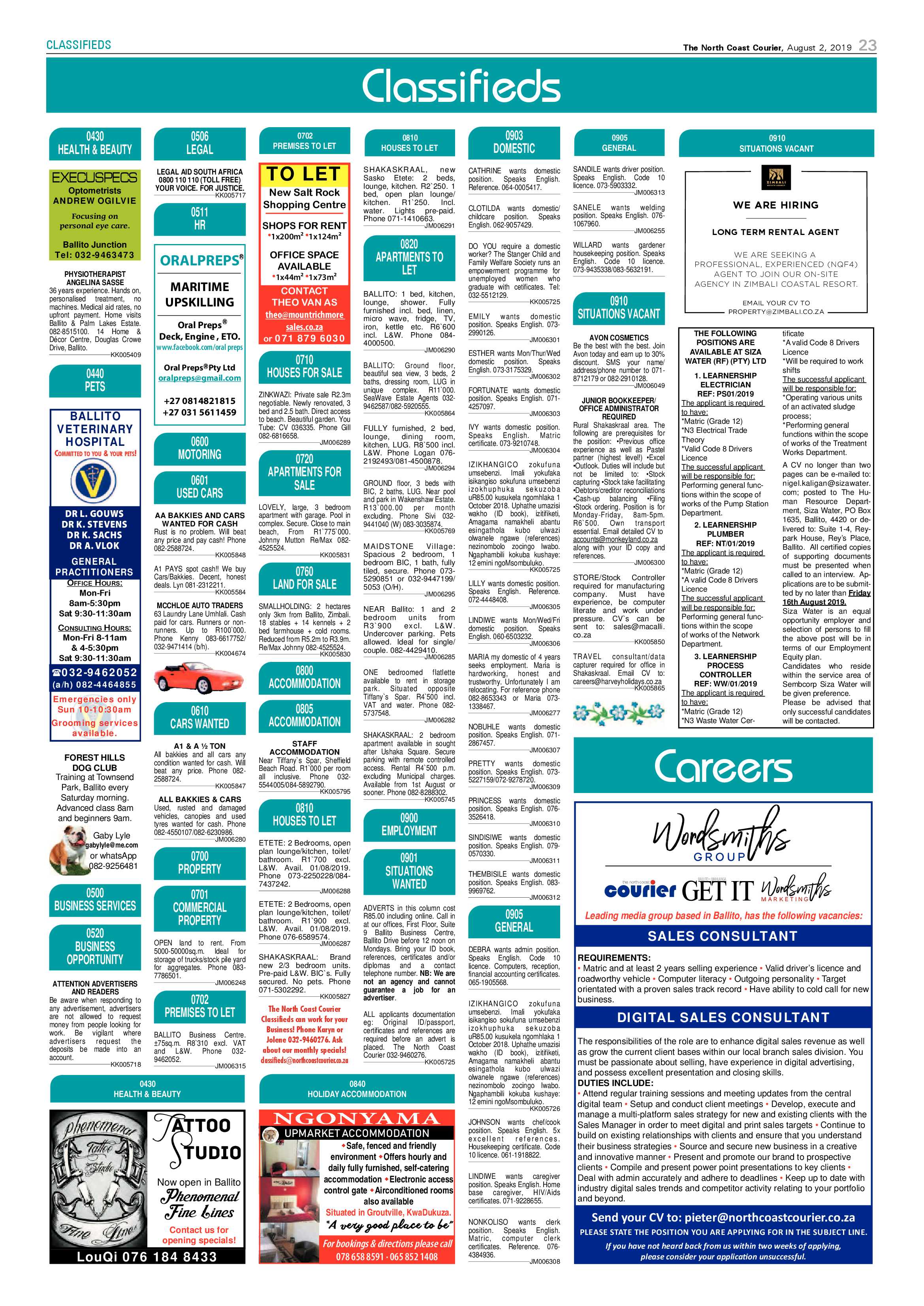 The North Coast Courier 02 August 2019 page 23