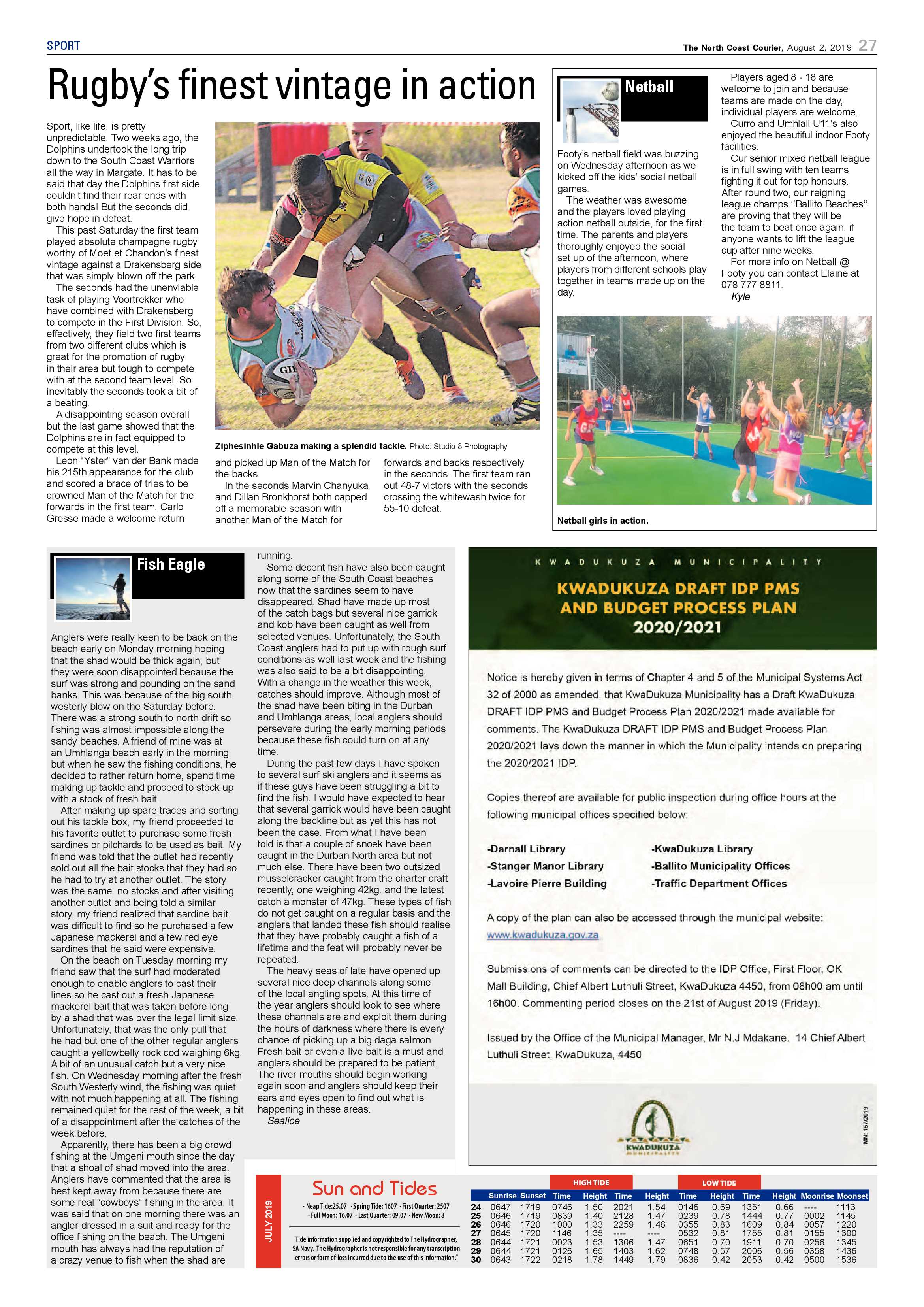 The North Coast Courier 02 August 2019 page 27