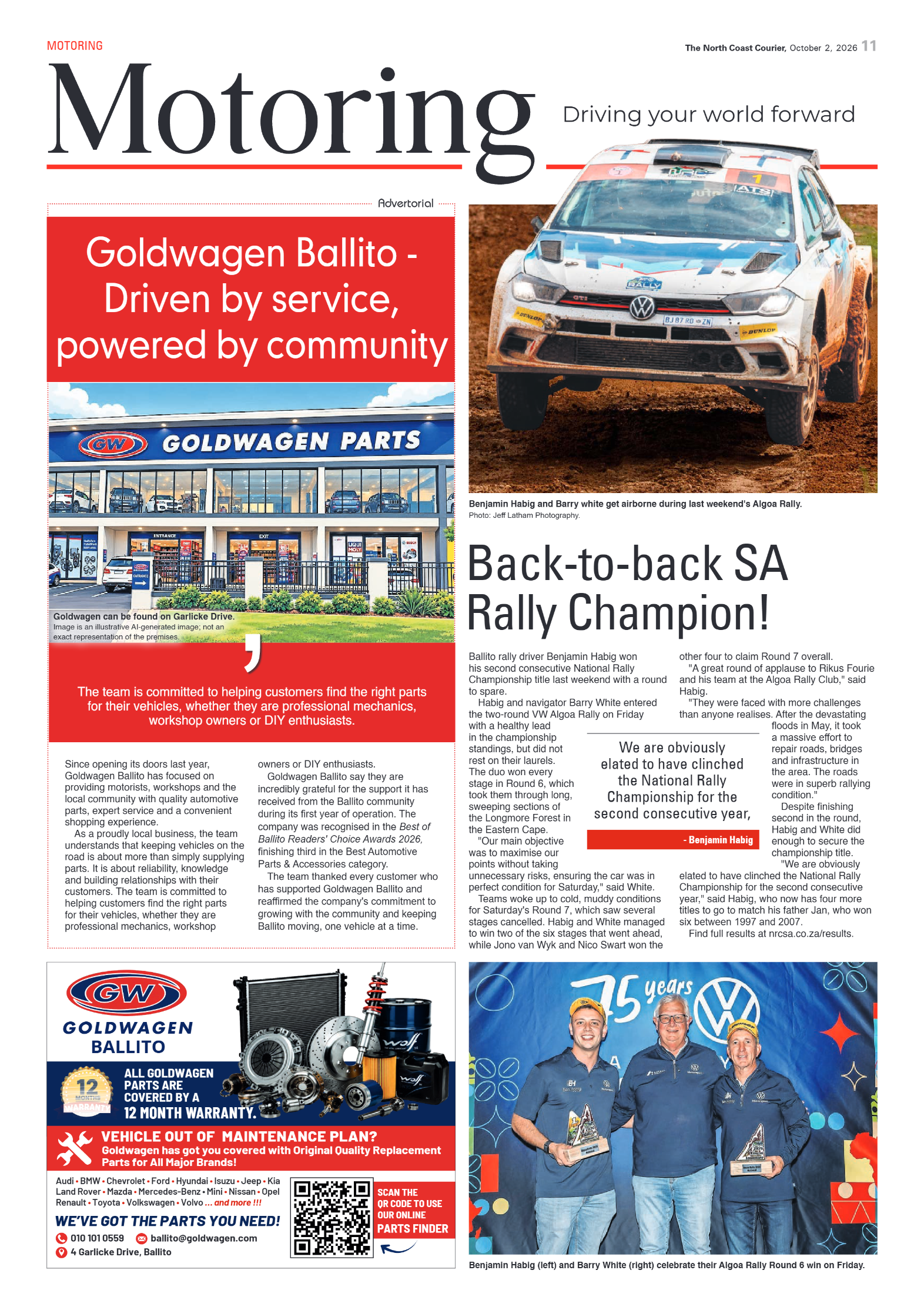 The North Coast Courier – 02 October 2026 page 11
