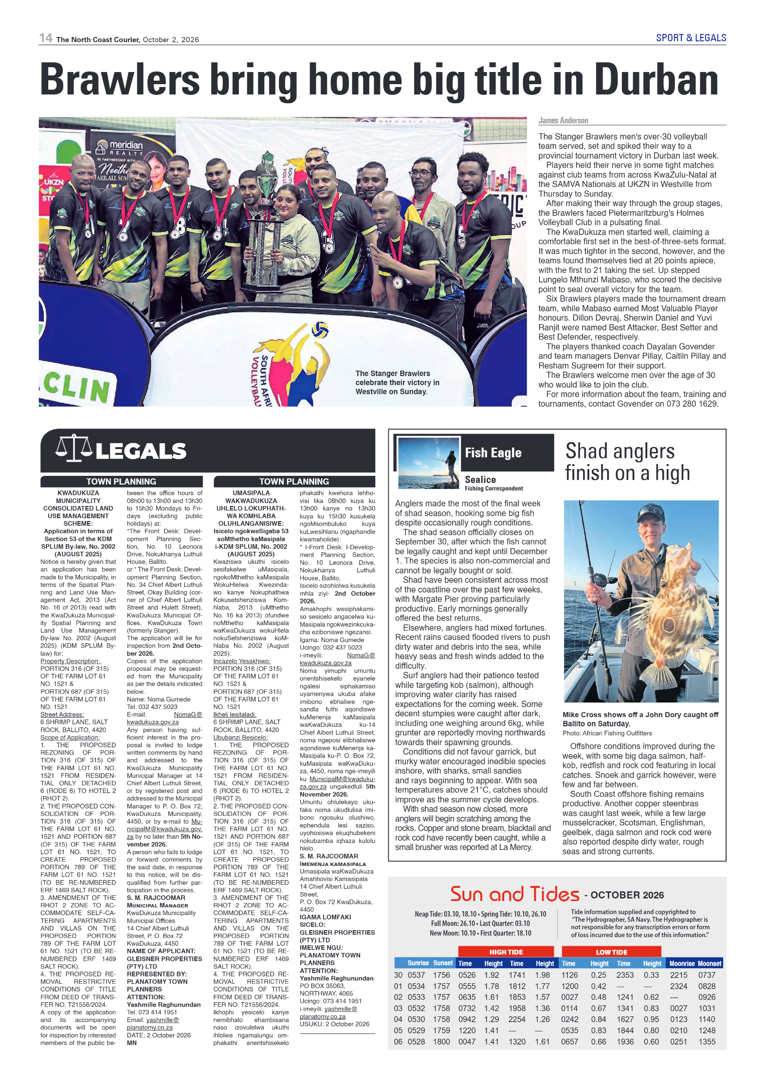 The North Coast Courier – 02 October 2026 page 14