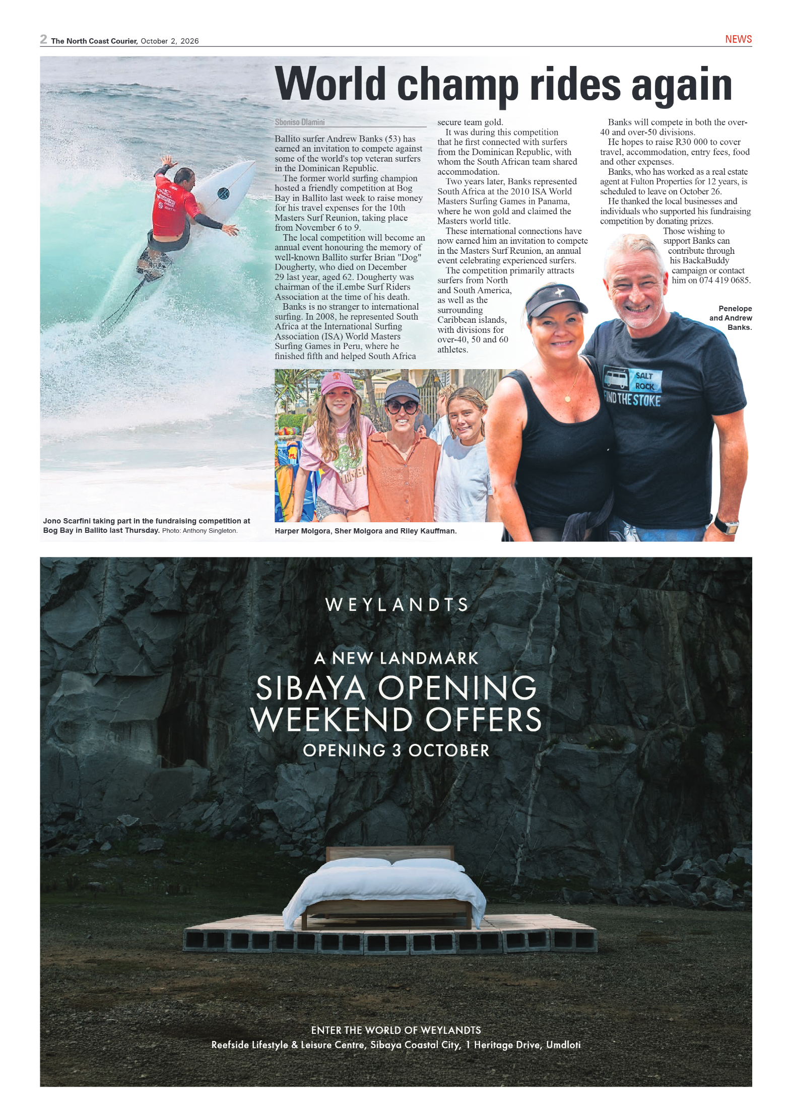 The North Coast Courier – 02 October 2026 page 2