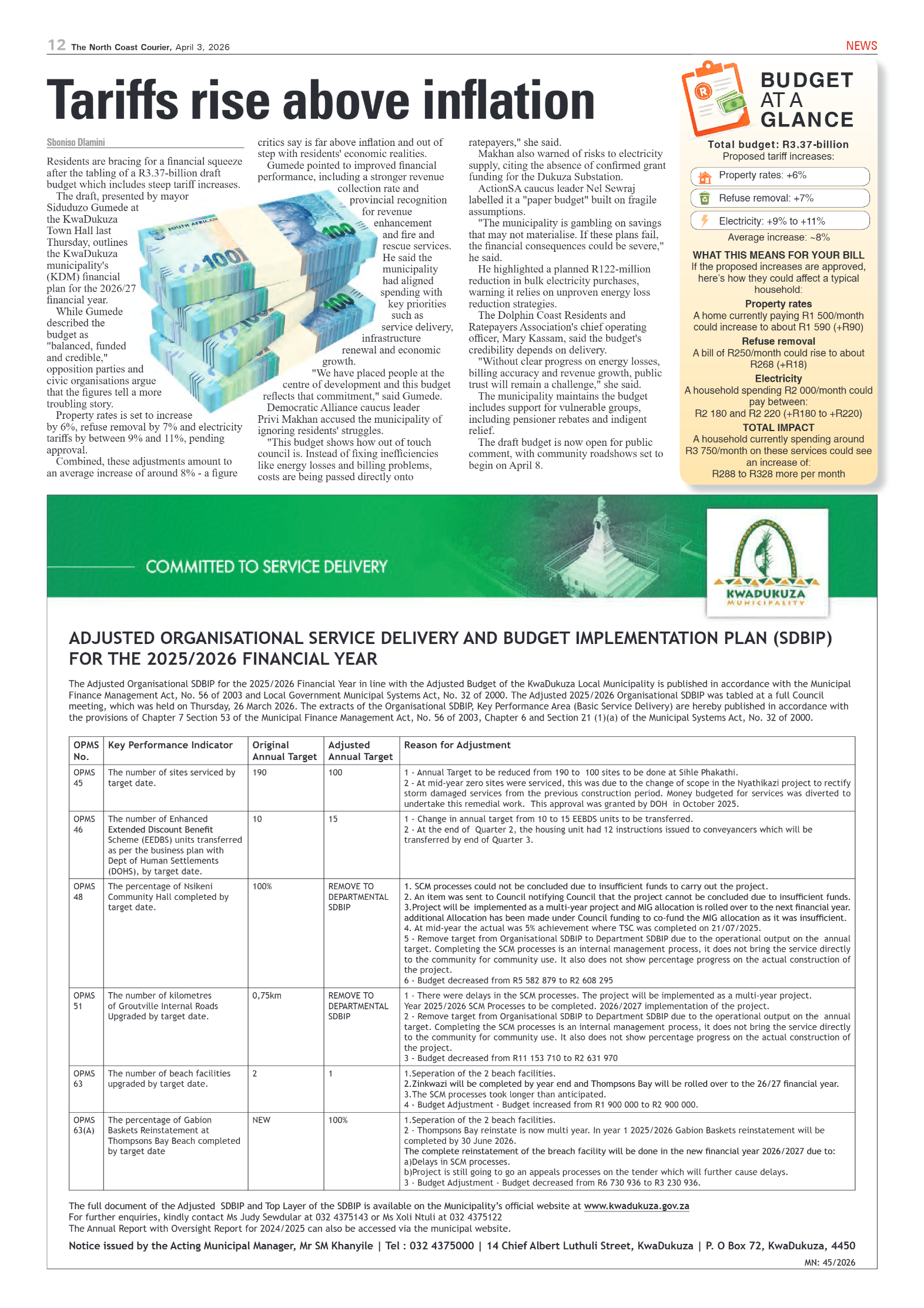 The North Coast Courier – 03 April 2026 page 12