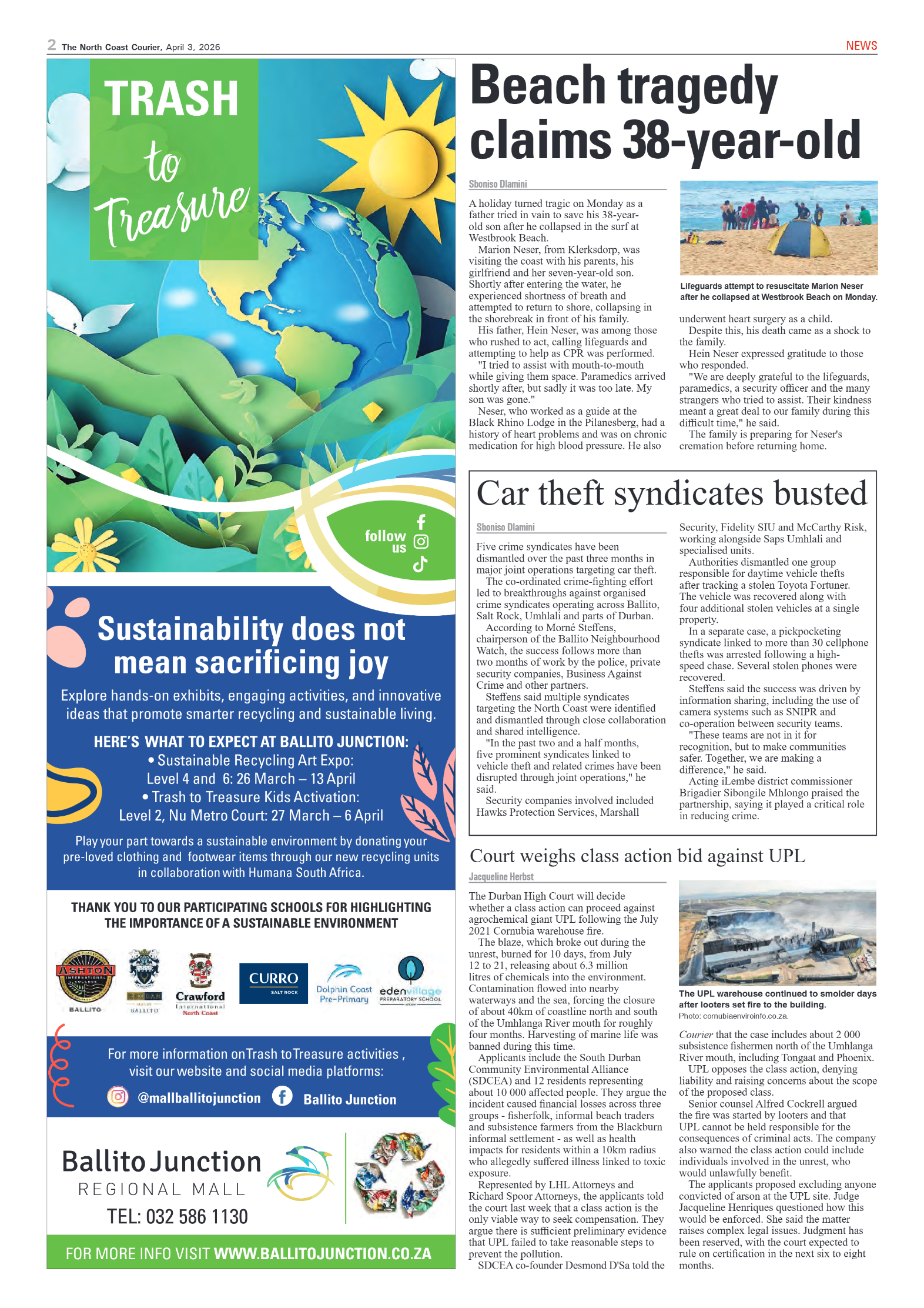 The North Coast Courier – 03 April 2026 page 2