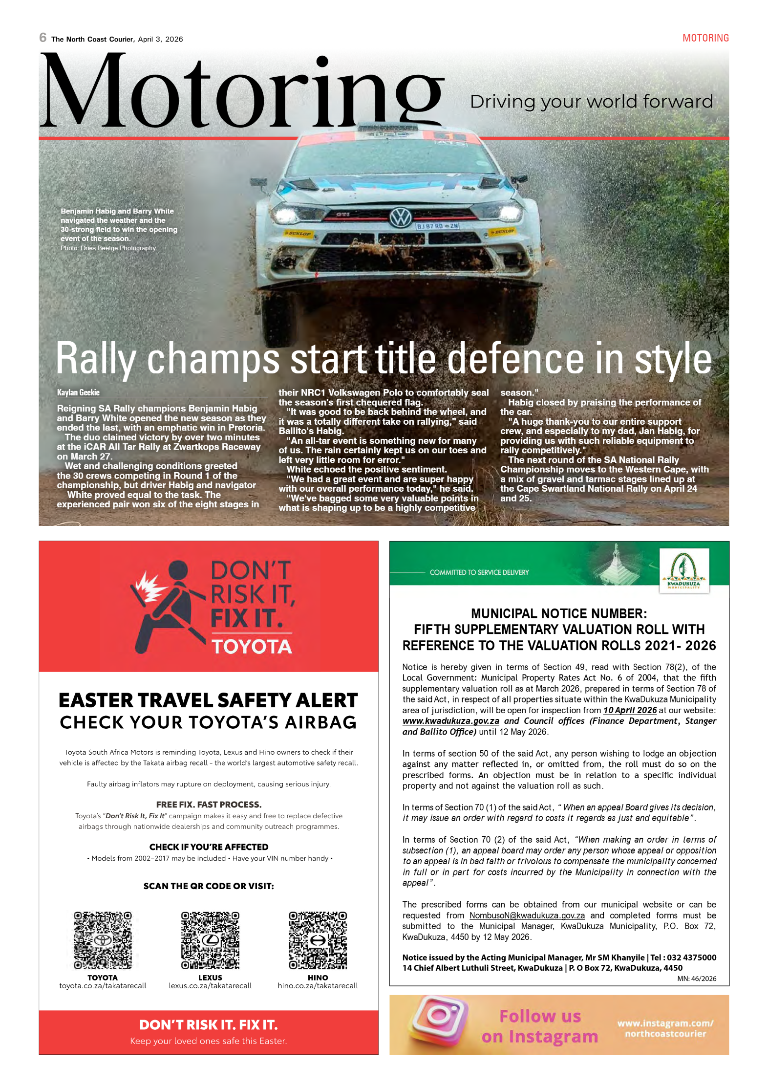 The North Coast Courier – 03 April 2026 page 6