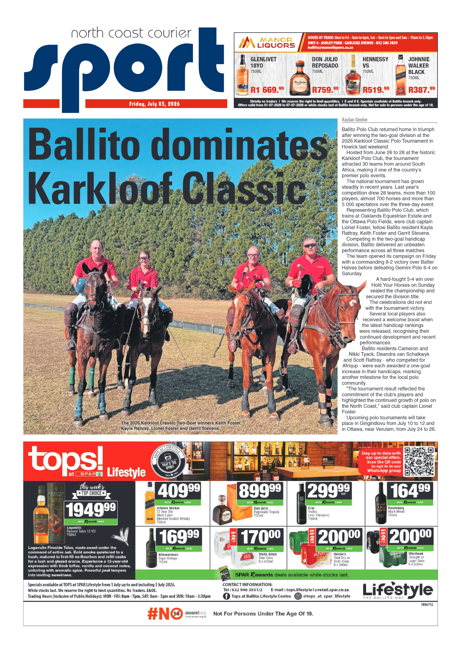 The North Coast Courier – 03 July 2026 page 20