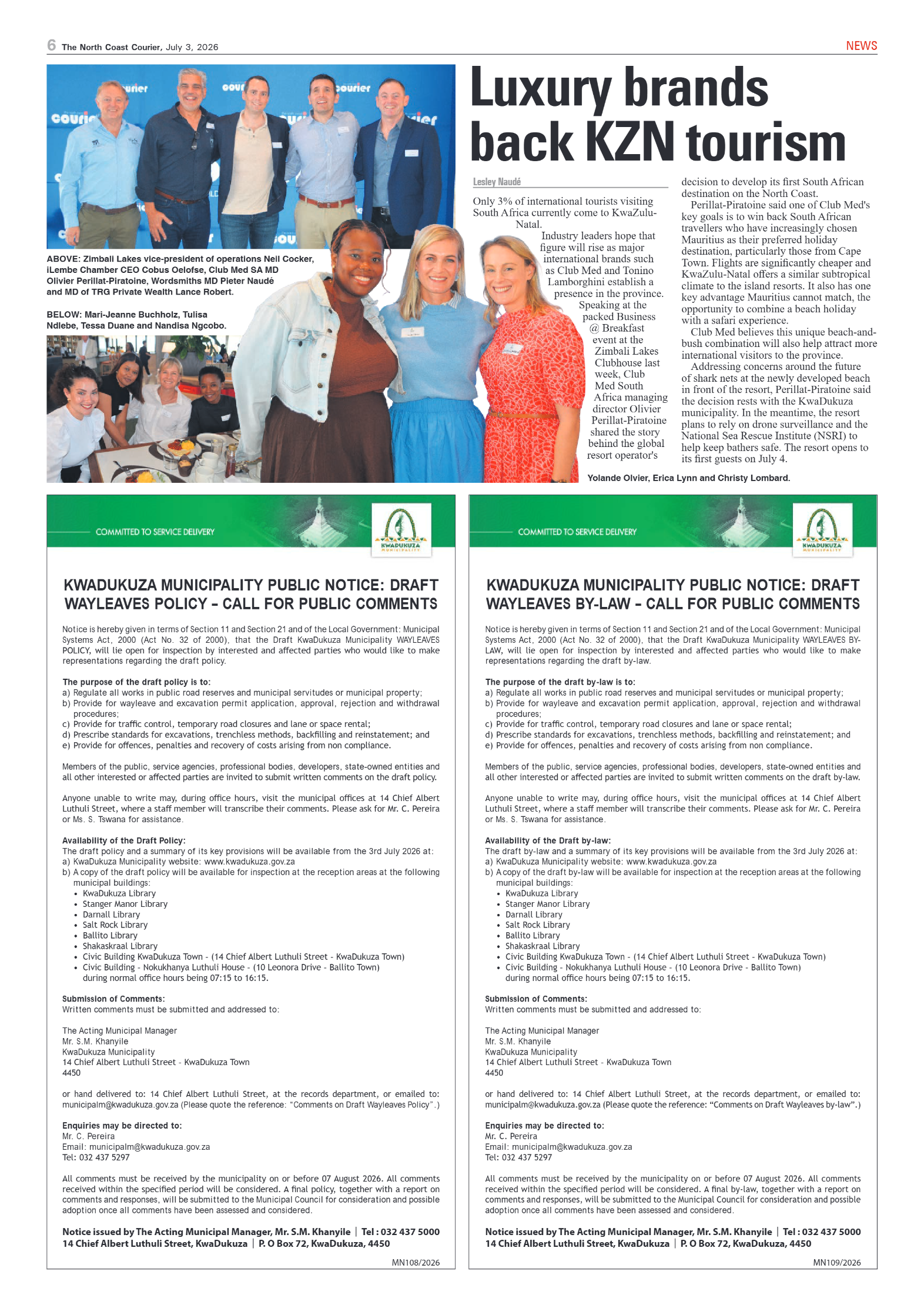 The North Coast Courier – 03 July 2026 page 6
