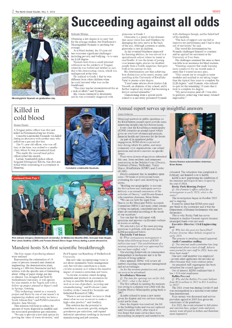 The North Coast Courier 03 May 2024 page 2