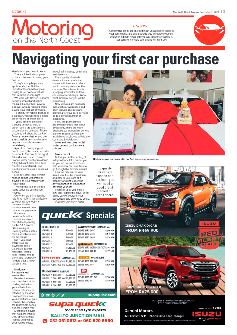 The North Coast Courier 03 November 2023 page 13