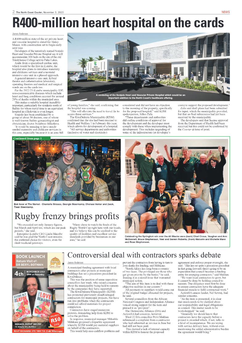 The North Coast Courier 03 November 2023 page 2