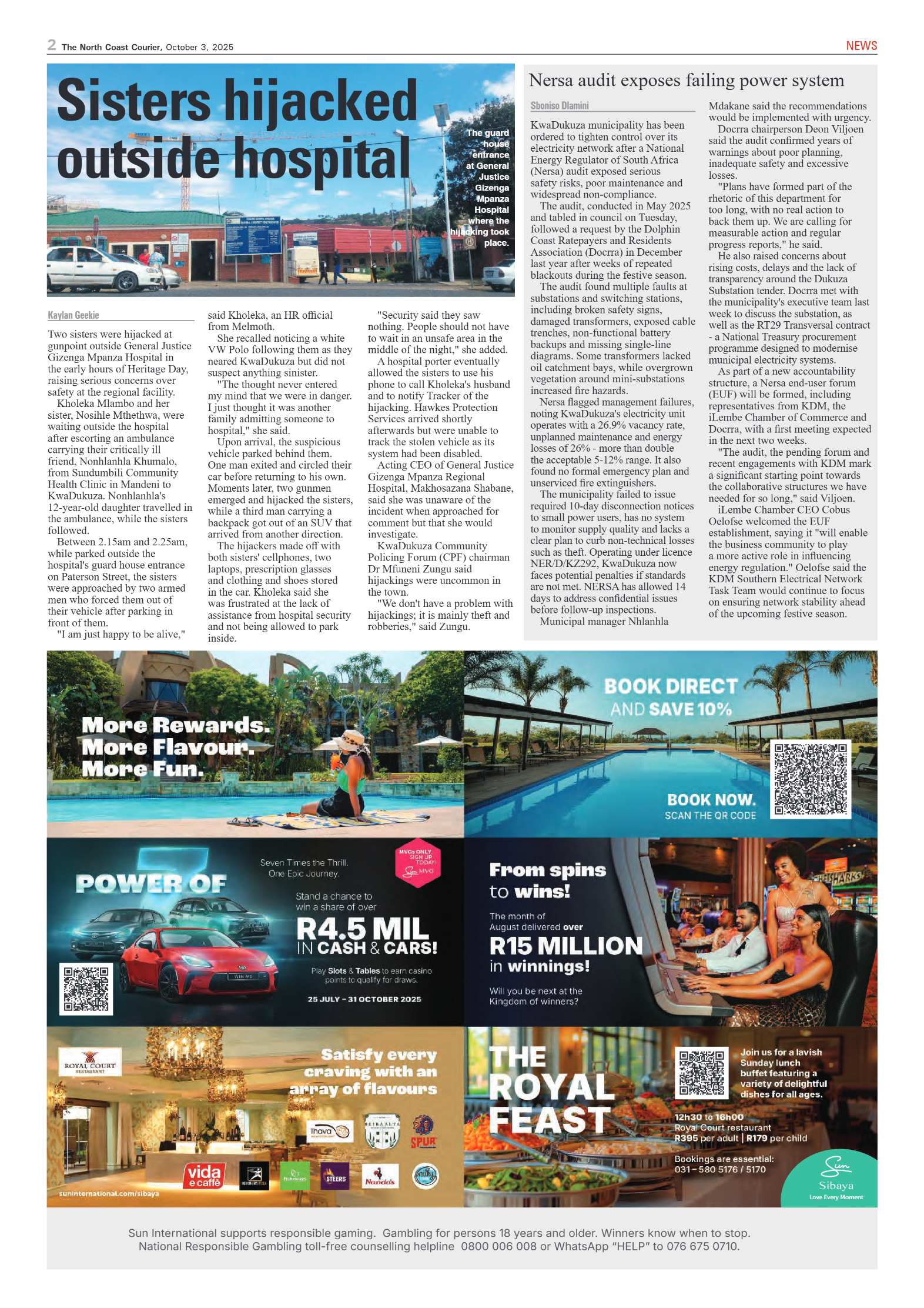 The North Coast Courier – 03 October 2025 page 2