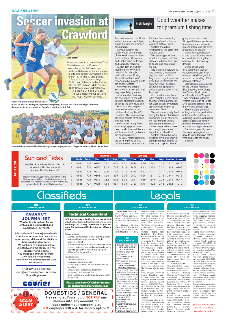 The North Coast Courier 04 August 2023 page 19