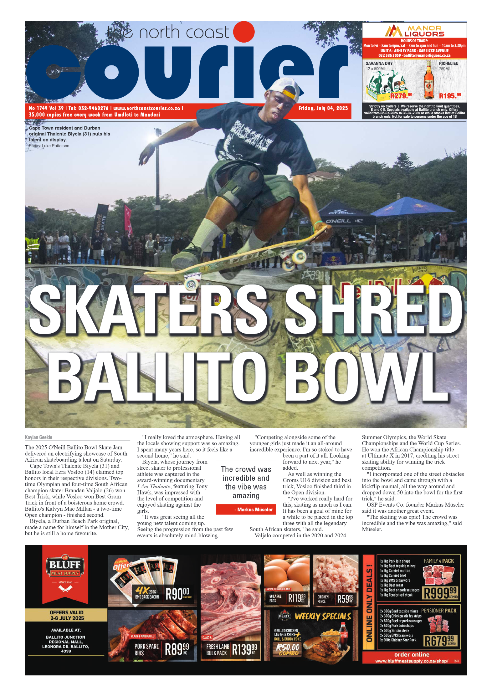 The North Coast Courier – 04 July 2025 page 1