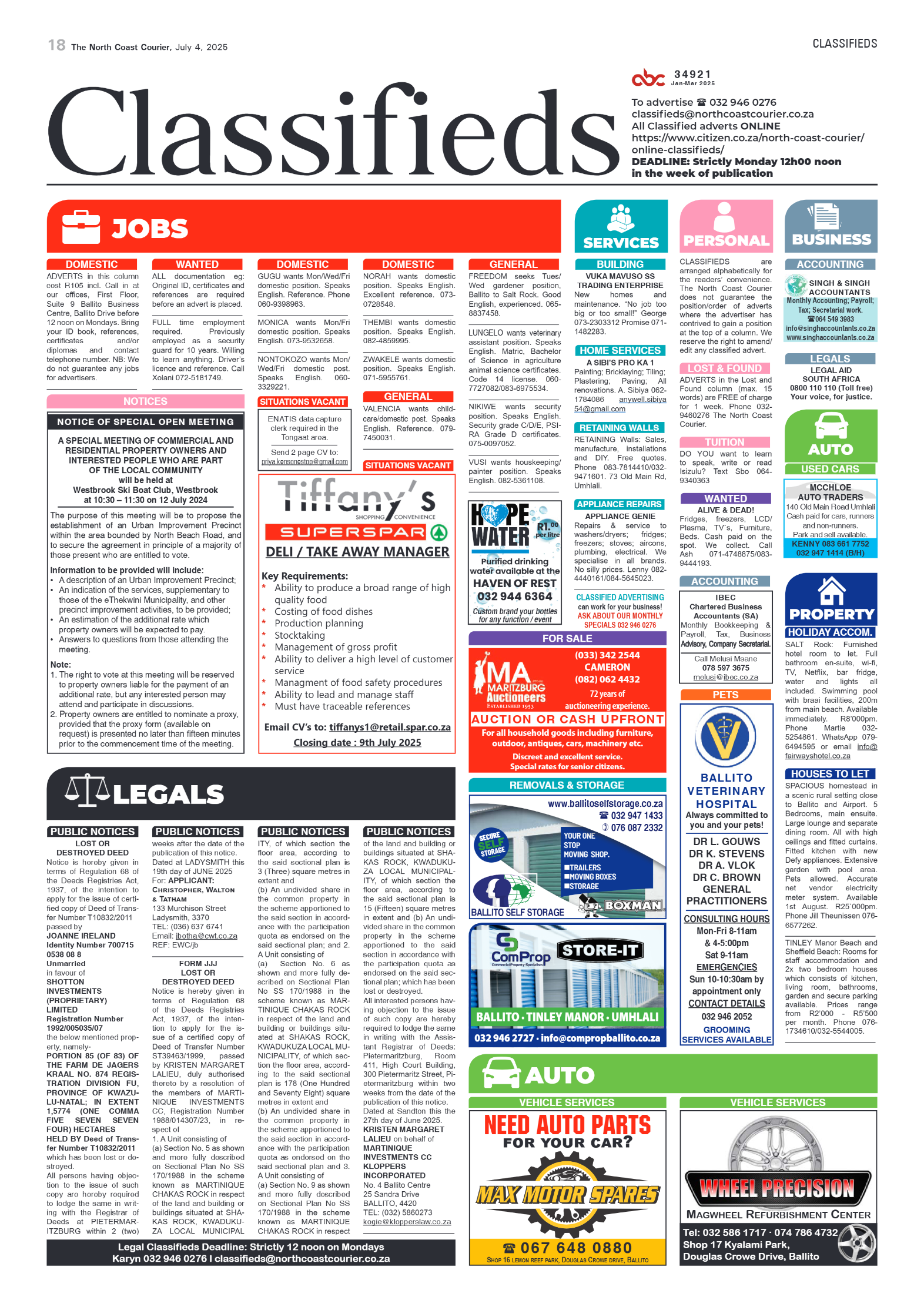 The North Coast Courier – 04 July 2025 page 18