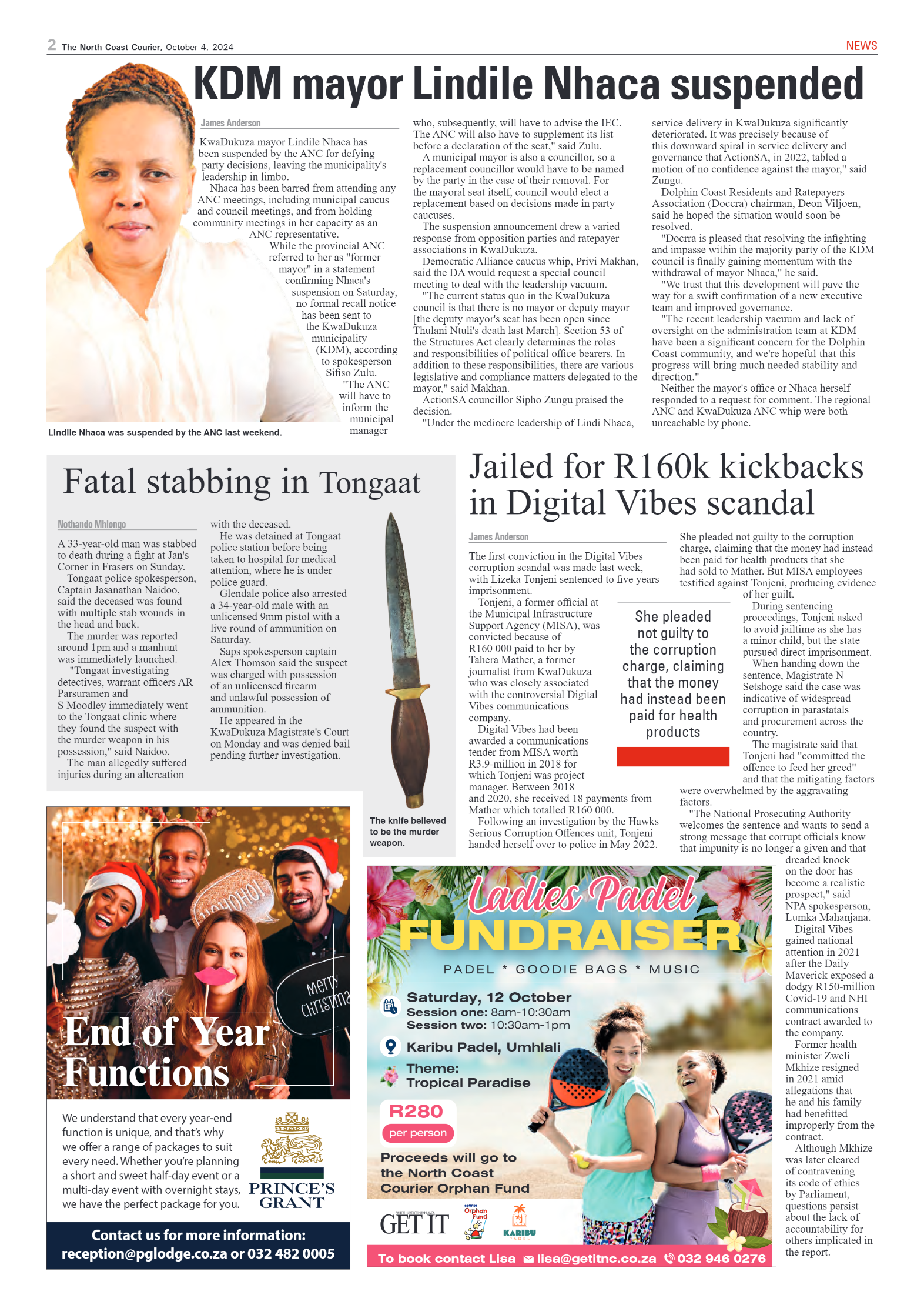 The North Coast Courier – 04 October 2024 page 2