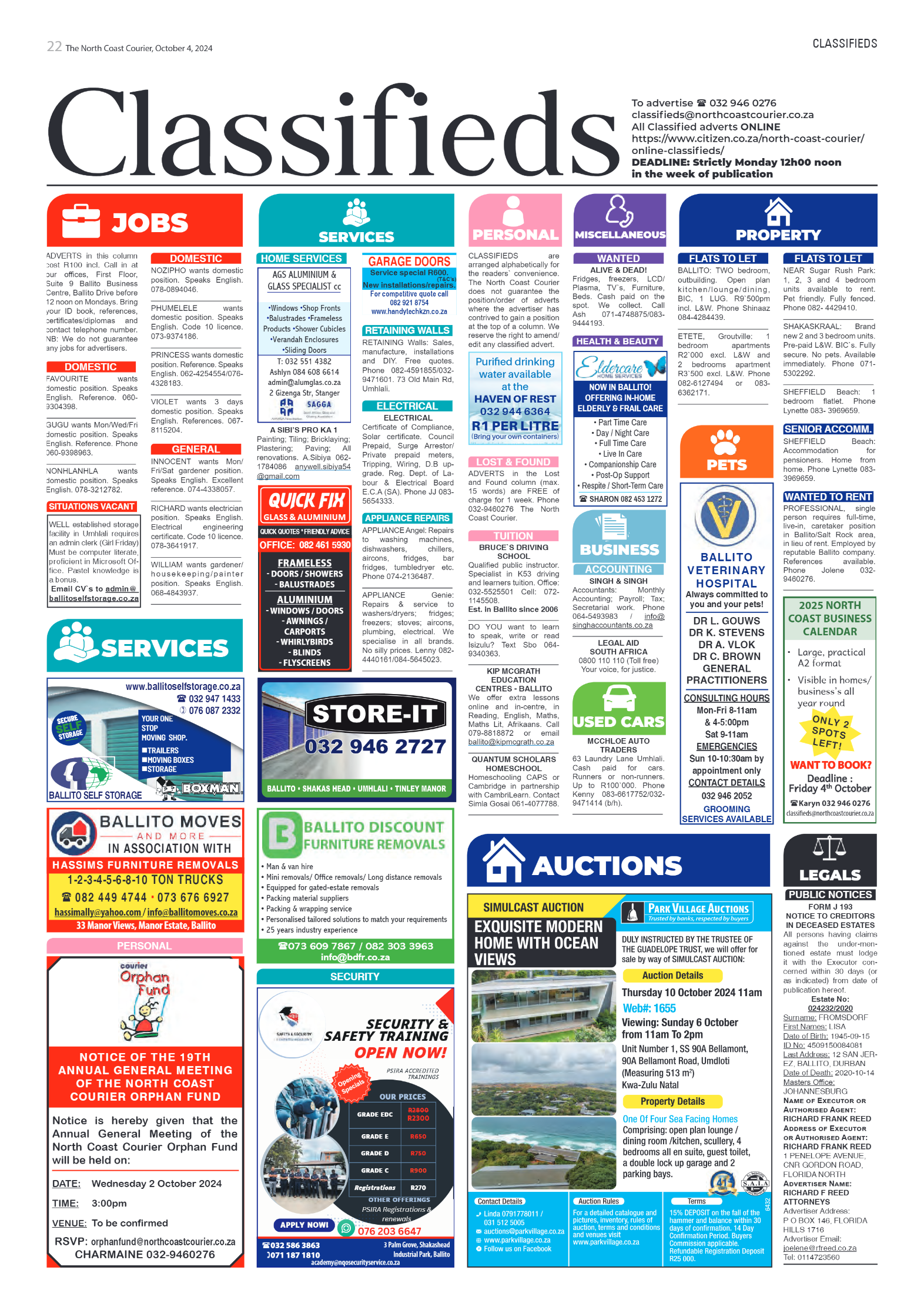 The North Coast Courier – 04 October 2024 page 22