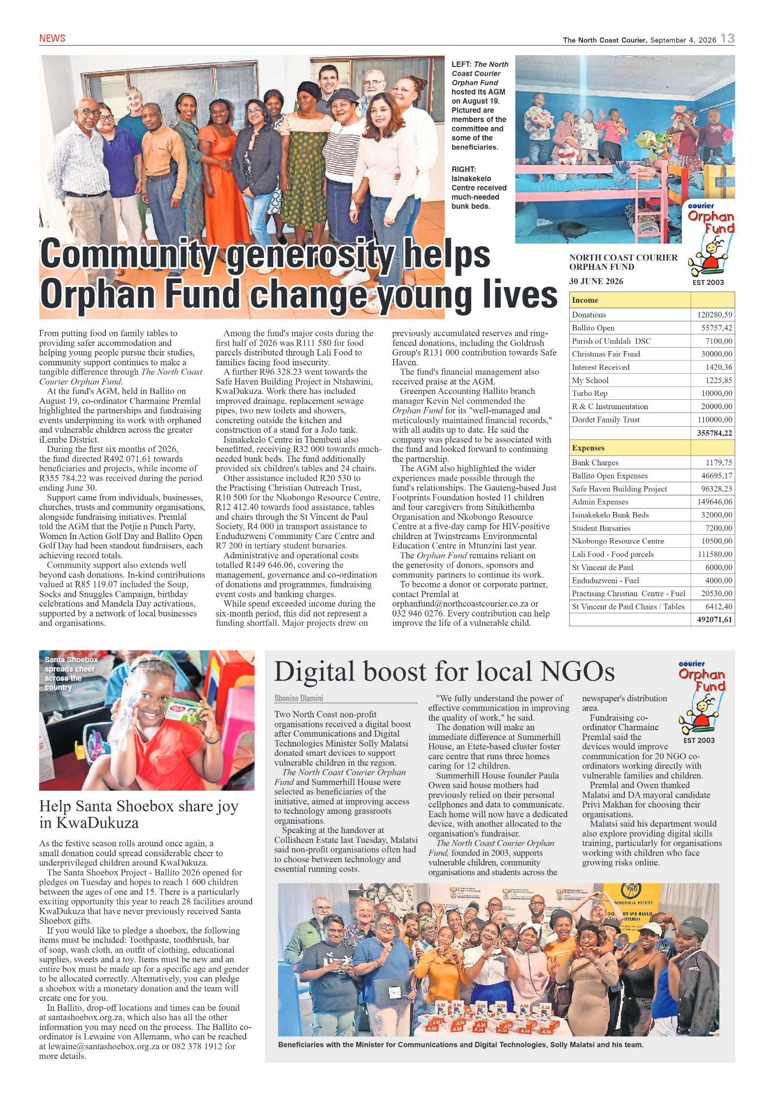 The North Coast Courier – 04 September 2026 page 13