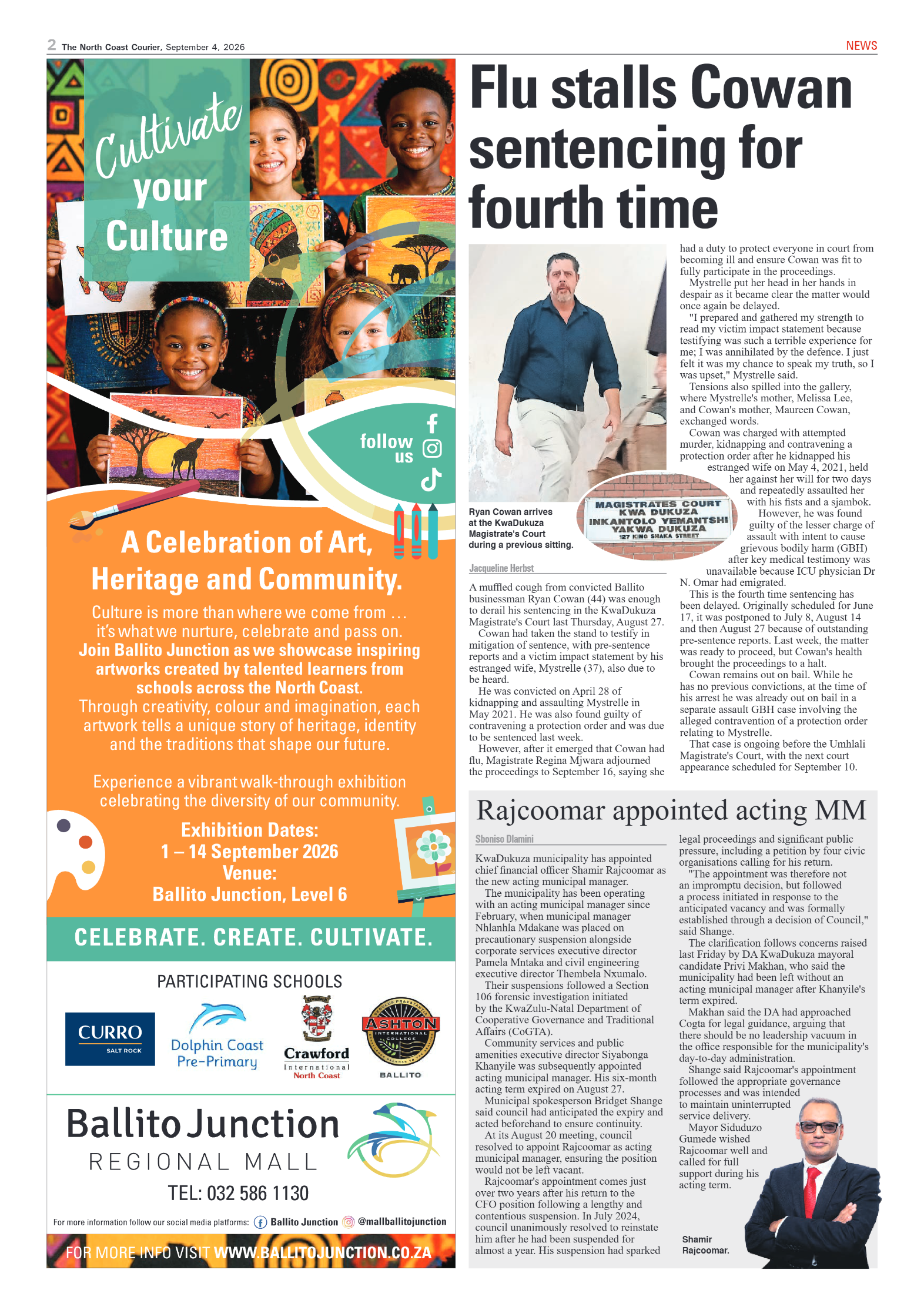 The North Coast Courier – 04 September 2026 page 2
