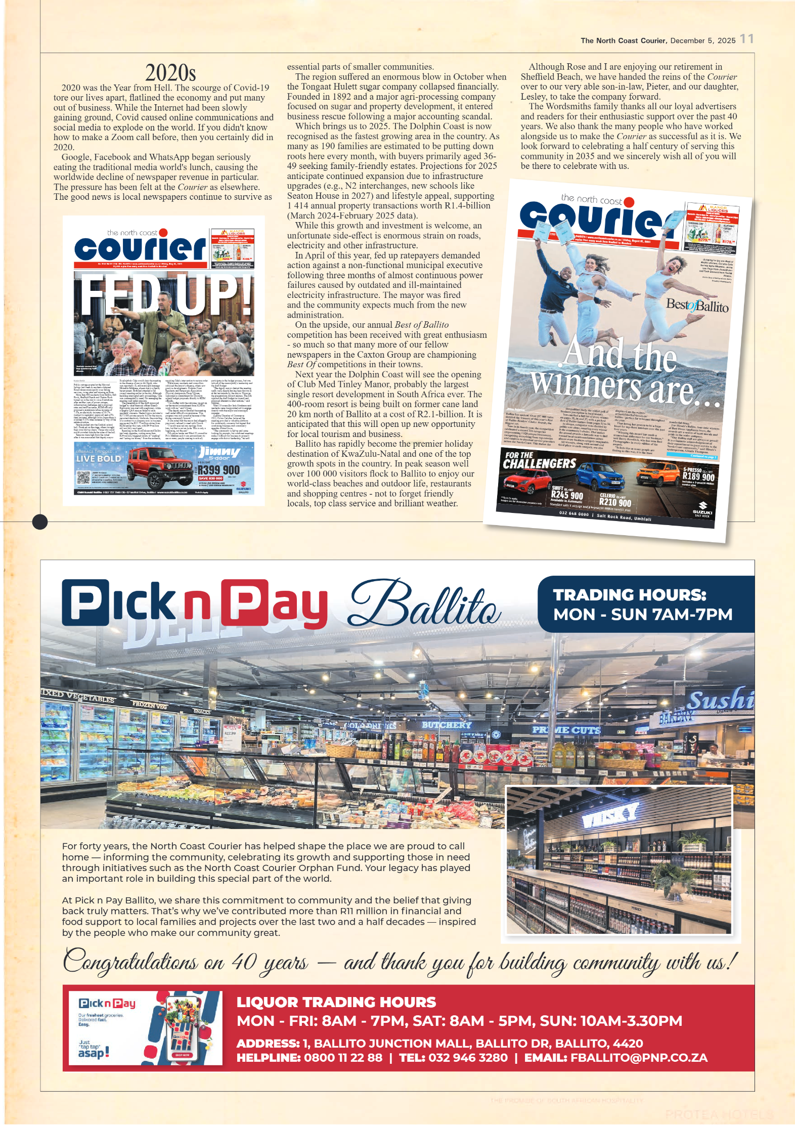 The North Coast Courier – 05 December 2025 page 11