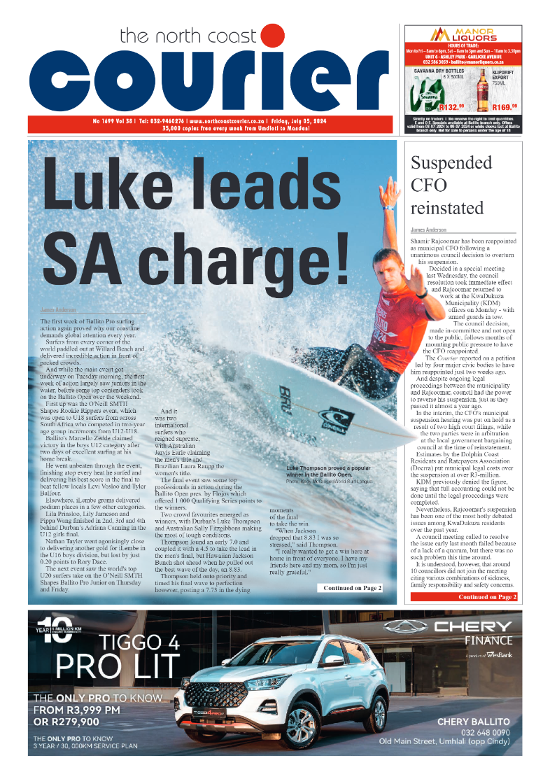 The North Coast Courier – 05 July 2024 page 1