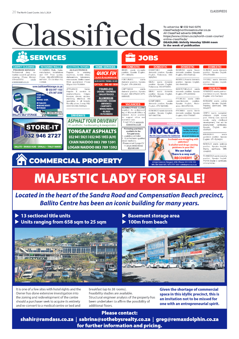 The North Coast Courier – 05 July 2024 page 20